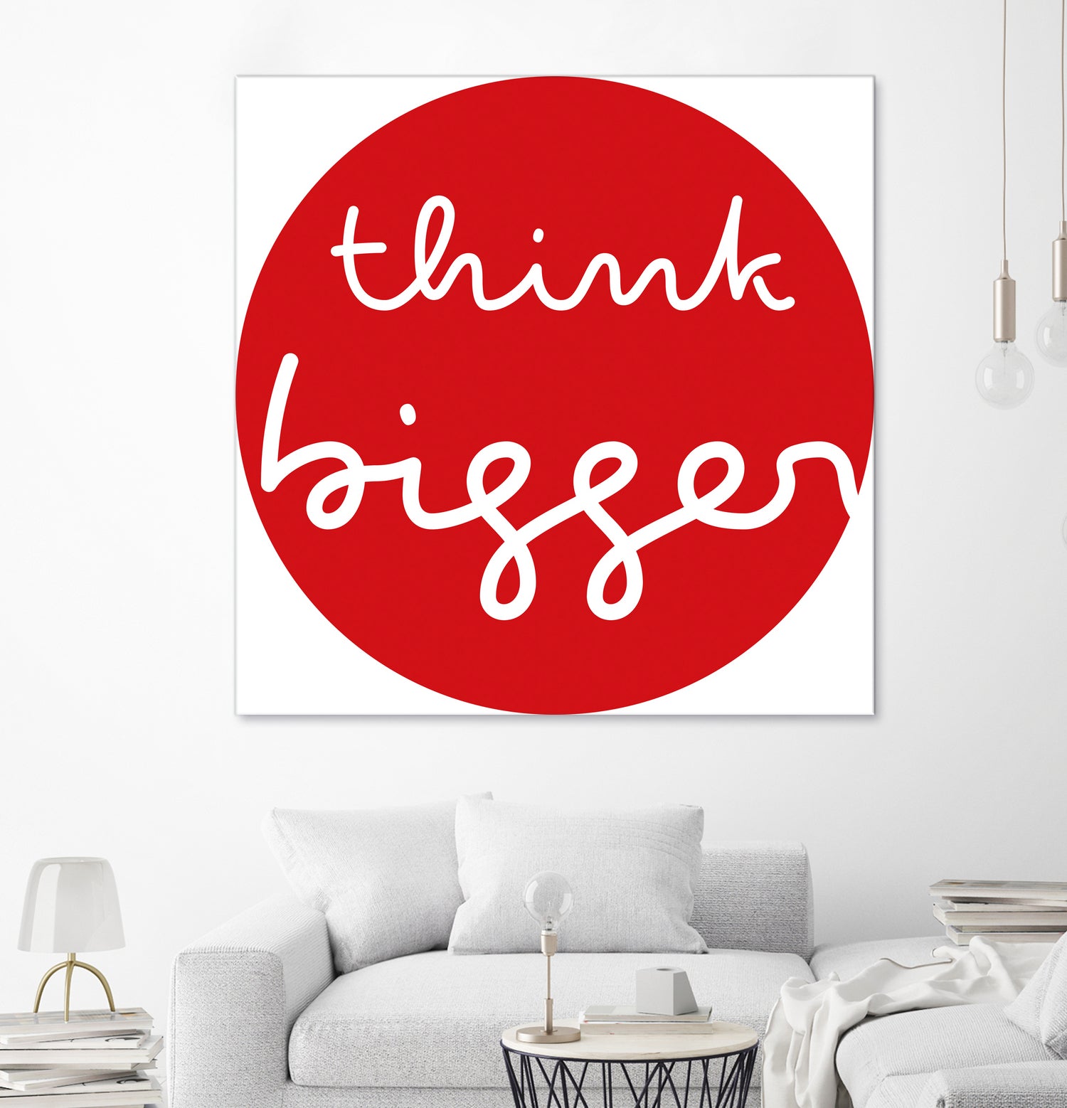 think bigger by Ralph Frankenberg on GIANT ART - red typography