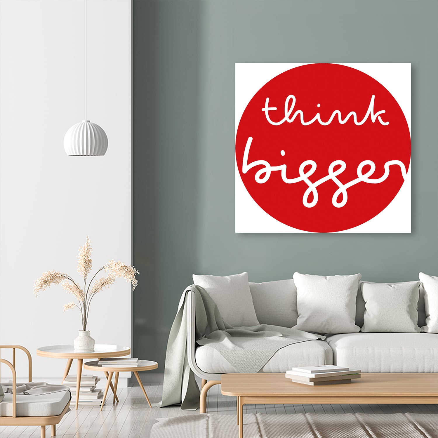 think bigger by Ralph Frankenberg on GIANT ART - red typography