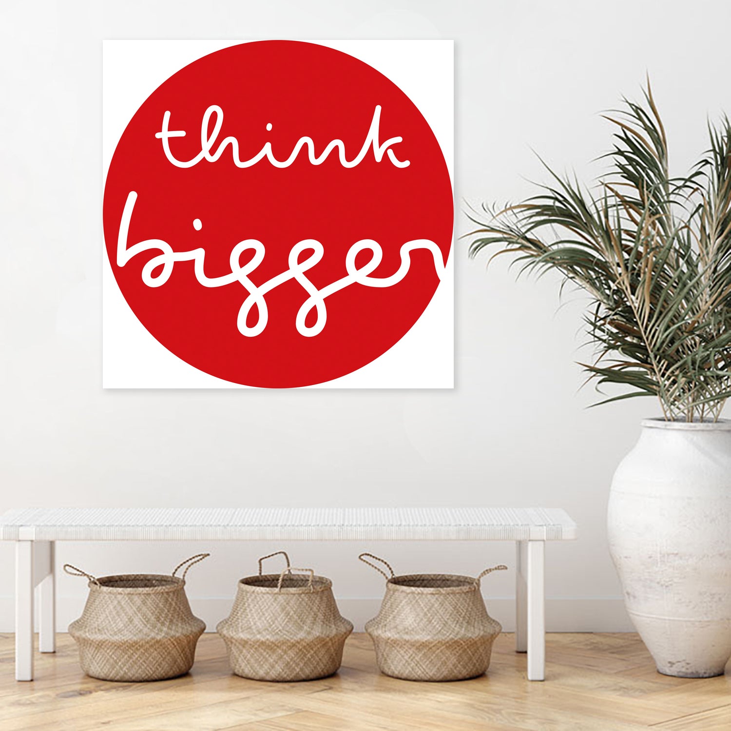 think bigger by Ralph Frankenberg on GIANT ART - red typography