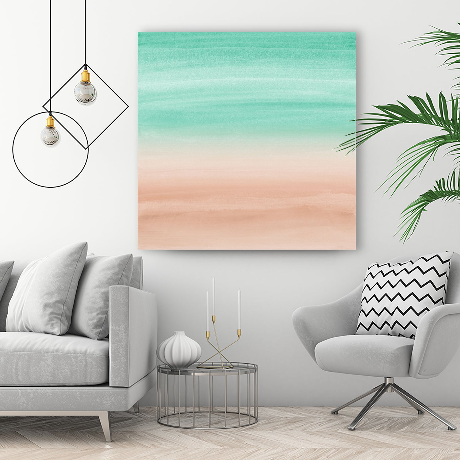 Touching Soft Emerald Beige Watercolor Abstract #1 #painting by Anita & Bella Jantz on GIANT ART - green digital painting