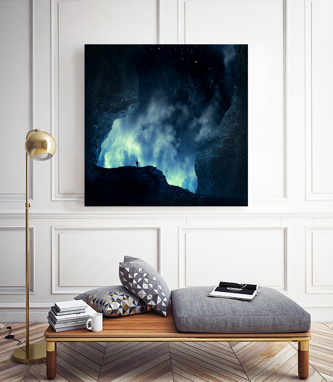 spaces XVIII - at night by Dirk Wüstenhagen on GIANT ART - blue digital painting