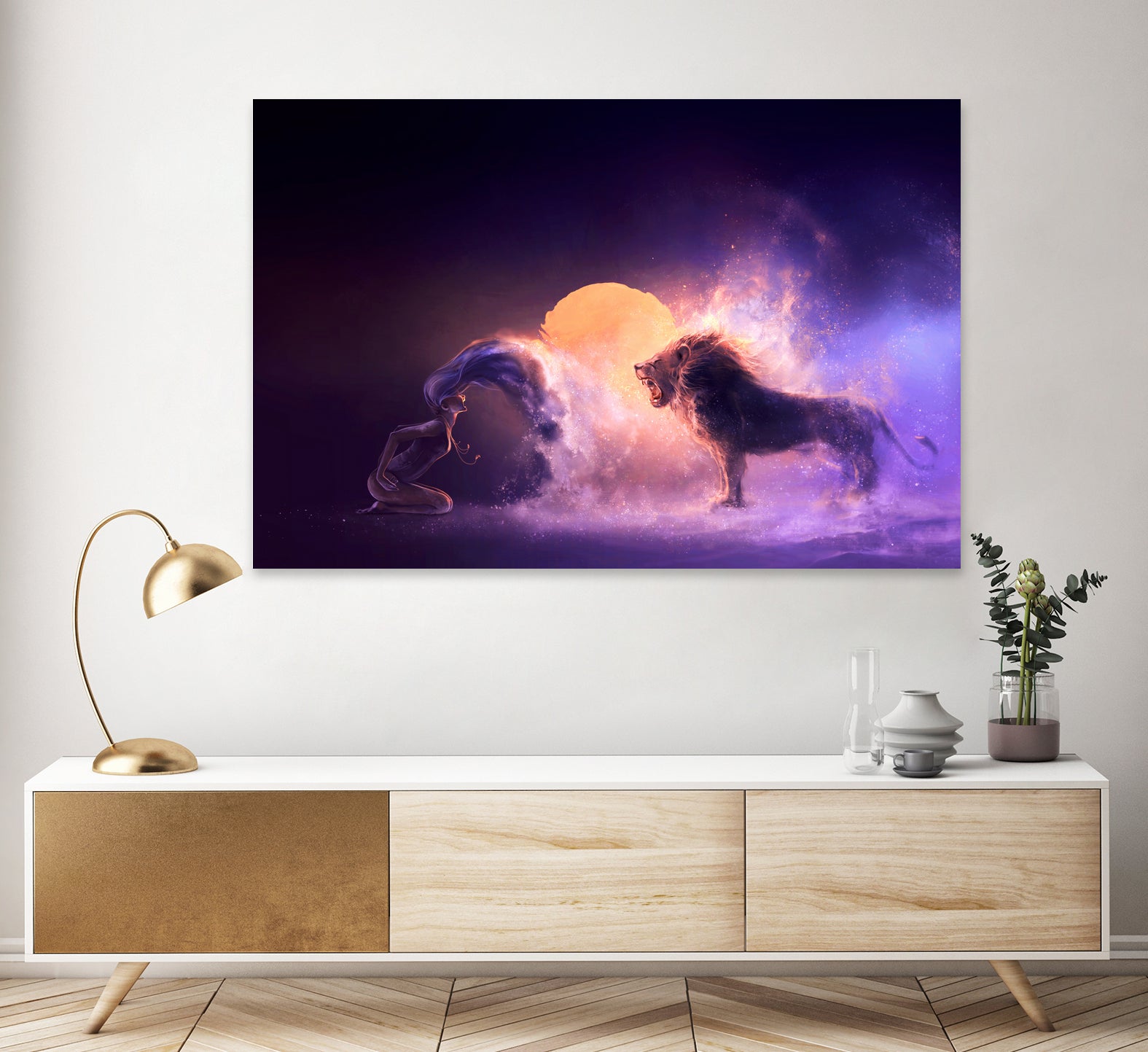 LEO-from-the-Dancing-Zodiac by Cyril Rolando on GIANT ART - fuchsia digital painting