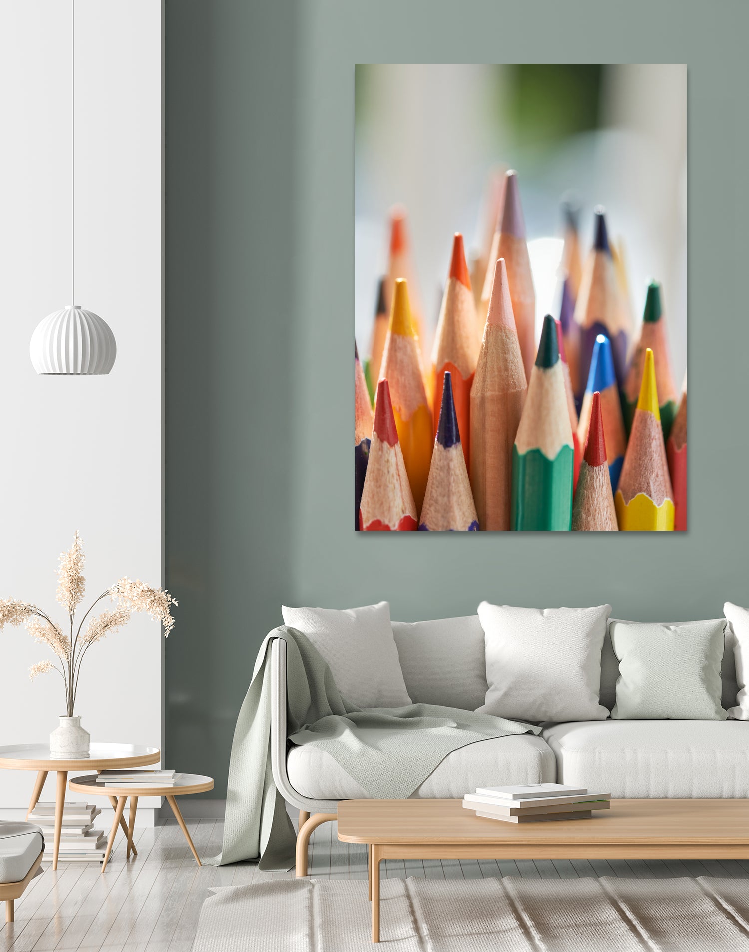 Close-up view of bunch of the colored pencil by Studio OMG on GIANT ART - yellow photo illustration