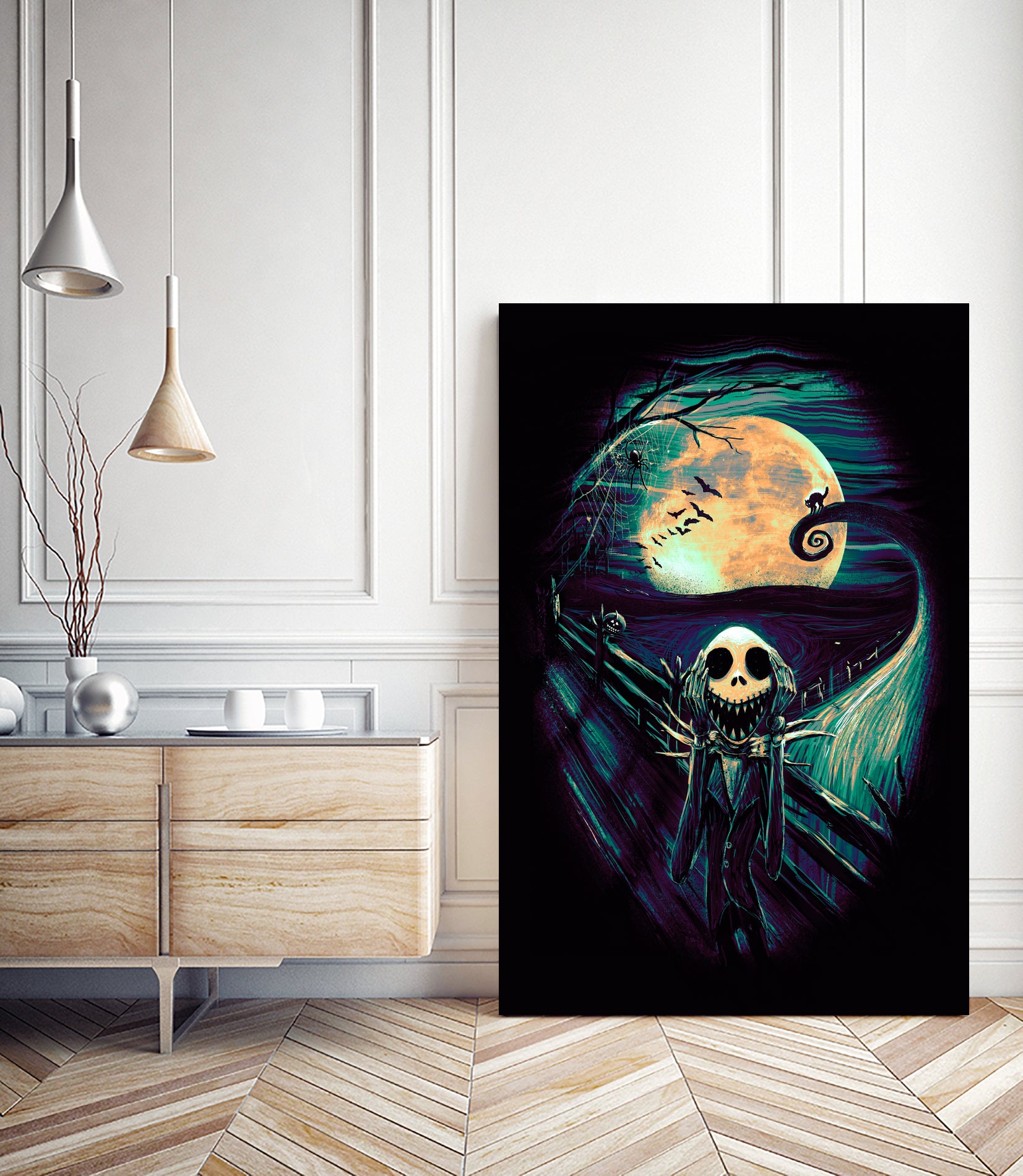 The Scream Before Christmas by Francis Mi Oza on GIANT ART - black digital painting