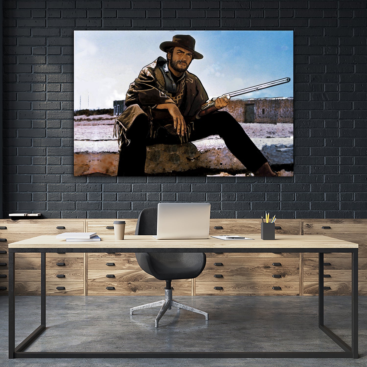 Clint Eastwood - The Man With No Name by Dan Avenell on GIANT ART - green character design