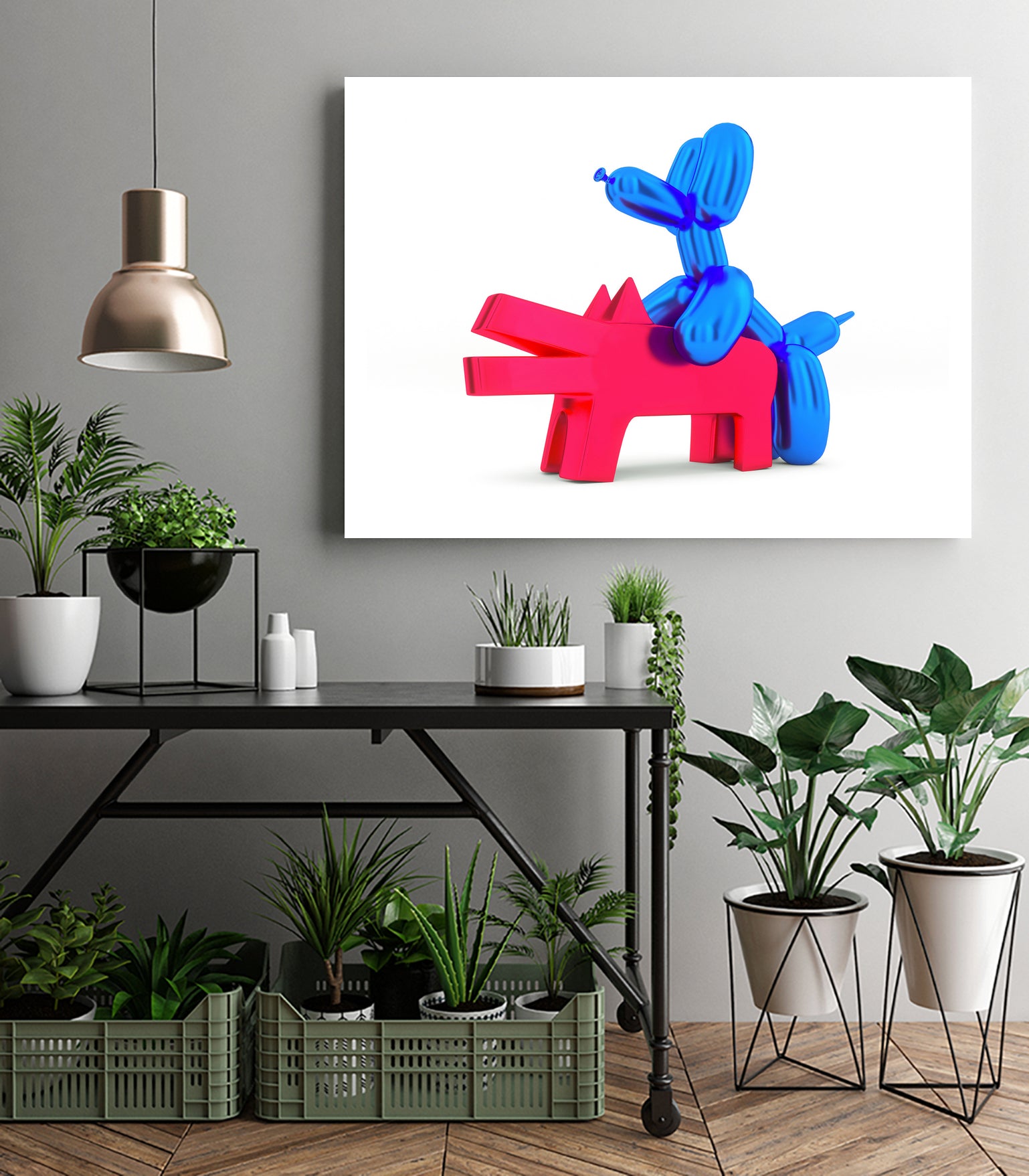 when balloon dog meets keith haring dog by Michael Benisty on GIANT ART - white digital drawing