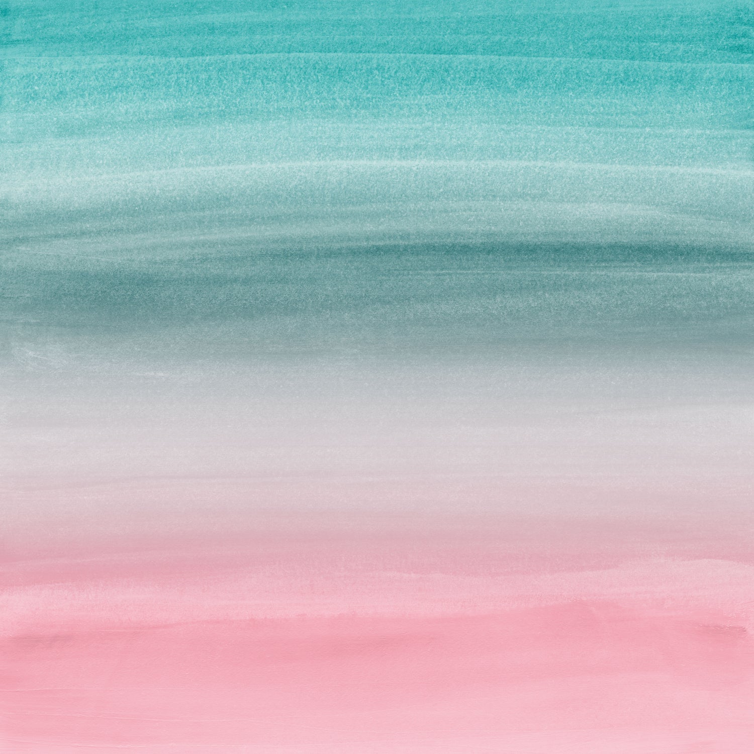 Touching Pink Teal Turquoise Watercolor Abstract #1 by Anita & Bella Jantz on GIANT ART - green digital painting