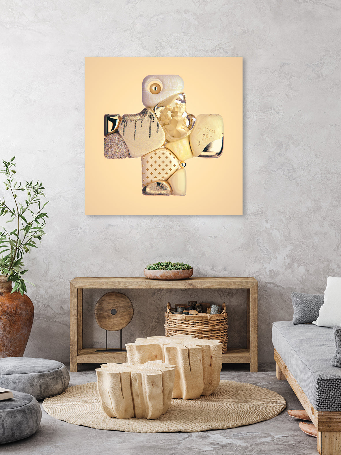 N°347 by Roman Bratschi on GIANT ART - yellow digital painting