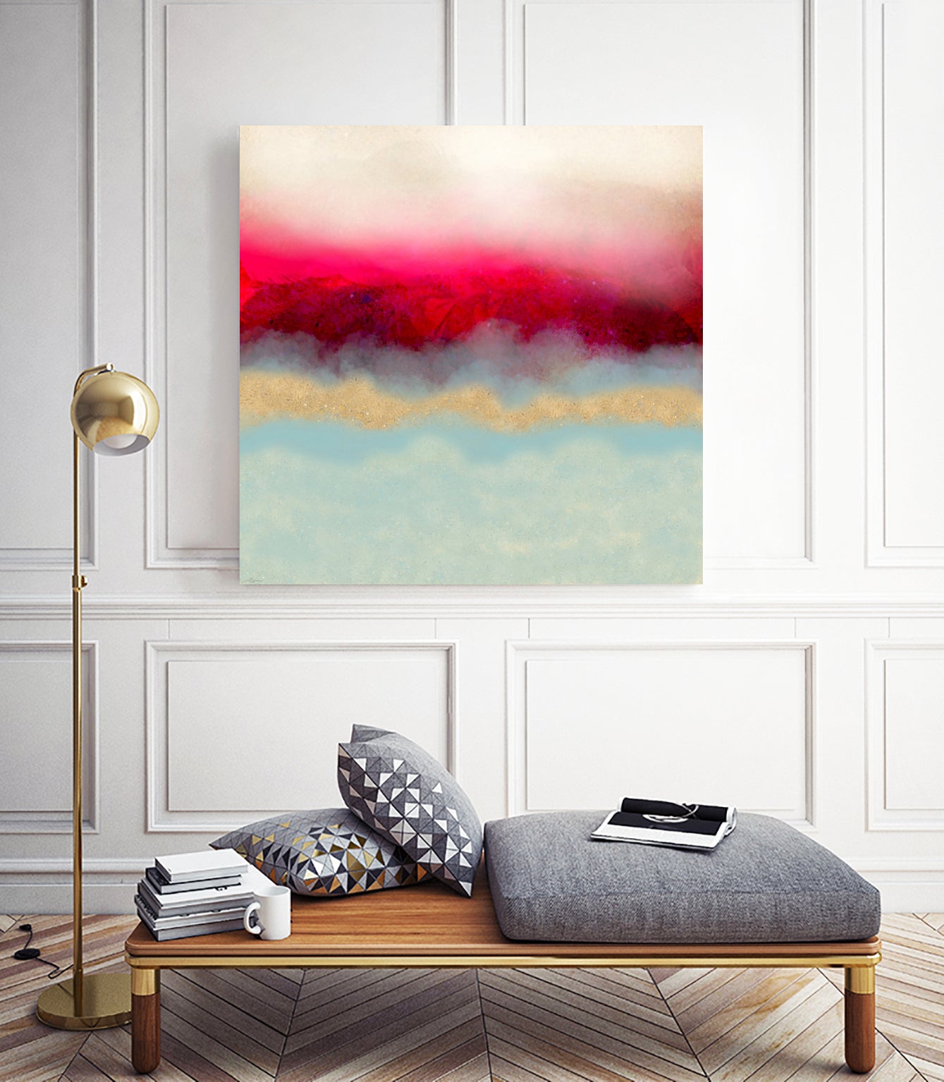 Gold Path by Maja Sipilovic on GIANT ART - blue digital painting