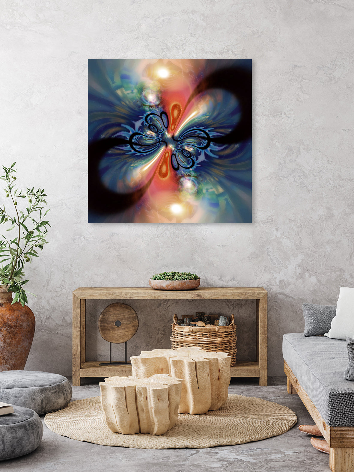 Infinity Machine 231 by Sean Mullin on GIANT ART - blue digital painting