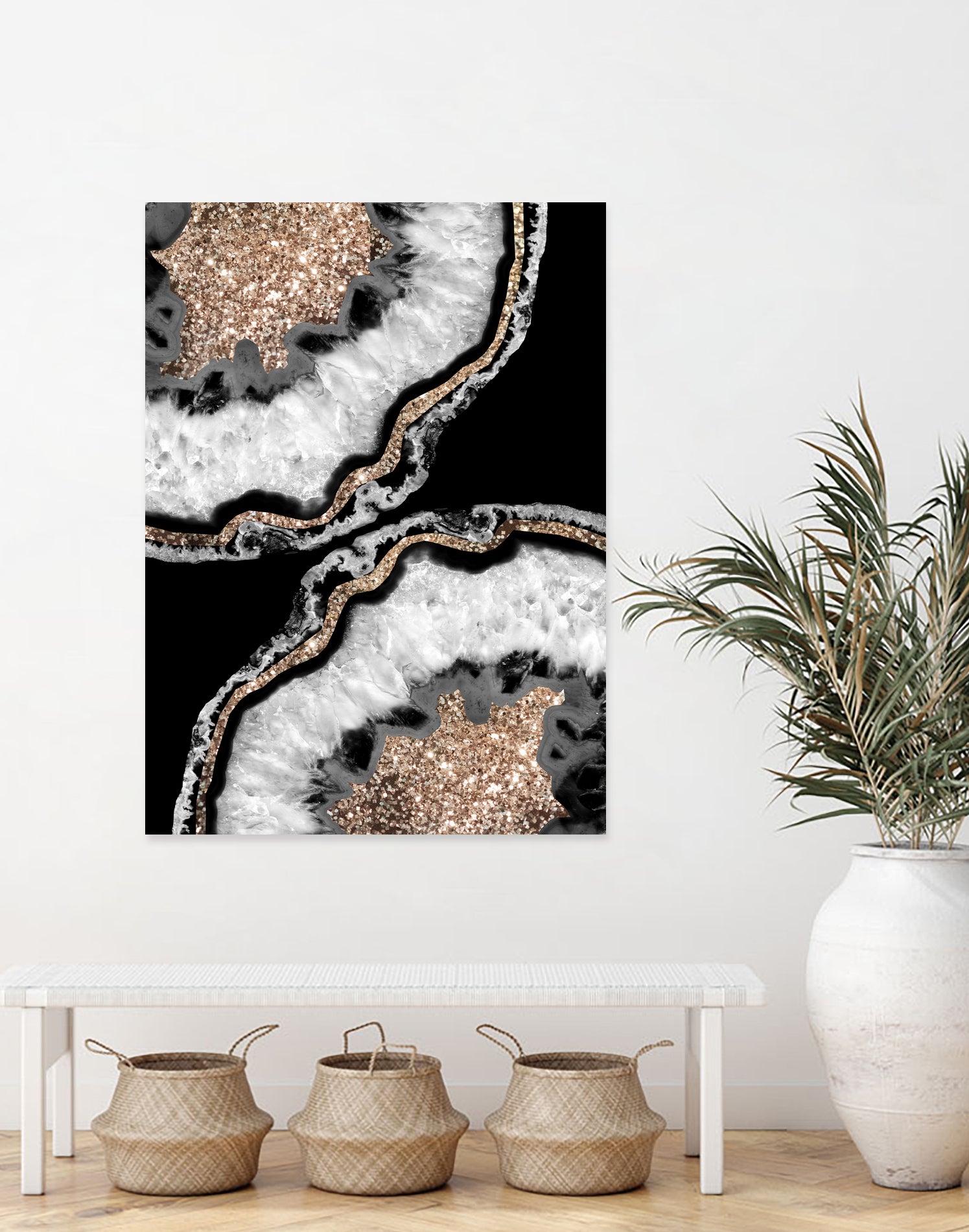 Yin Yang Agate Glitter Glam #8 #gem #decor #art by Anita & Bella Jantz on GIANT ART - black photo illustration