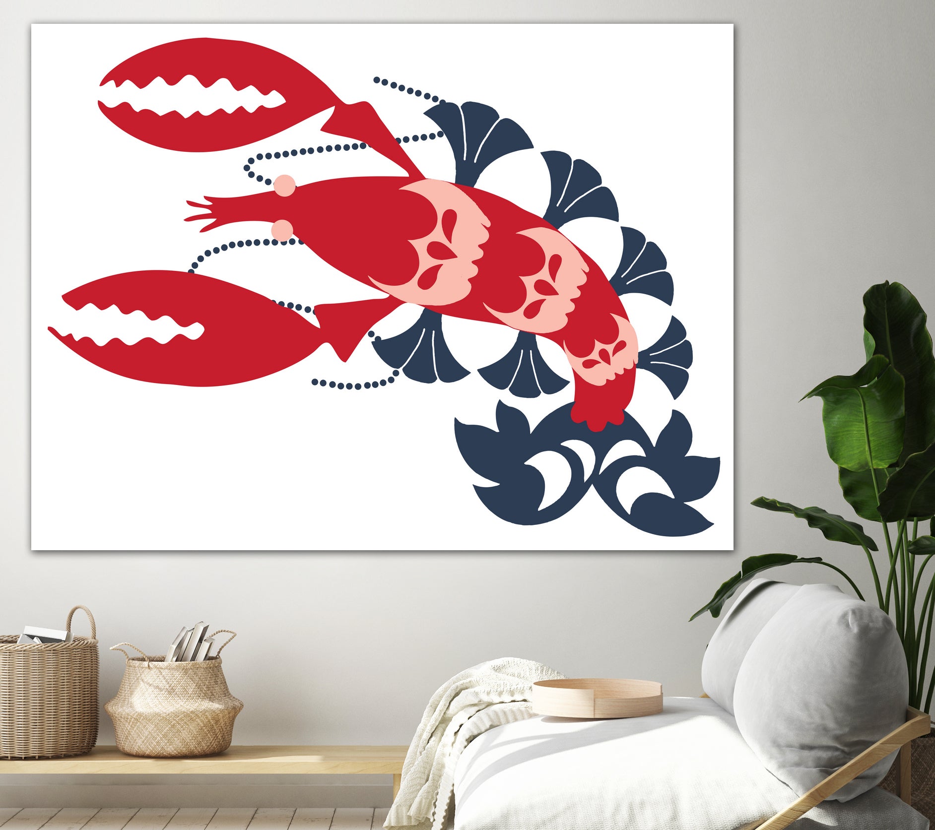 AMALFI LOBSTER CREAM by Thomas Fernez on GIANT ART - red digital drawing