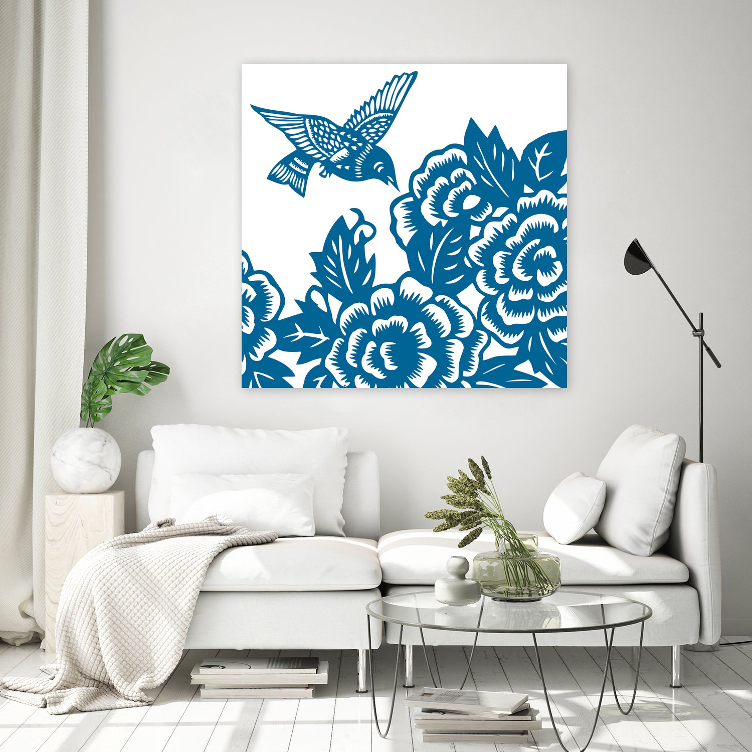 HUMMINGBIRD BLUE by Thomas Fernez on GIANT ART - blue digital drawing