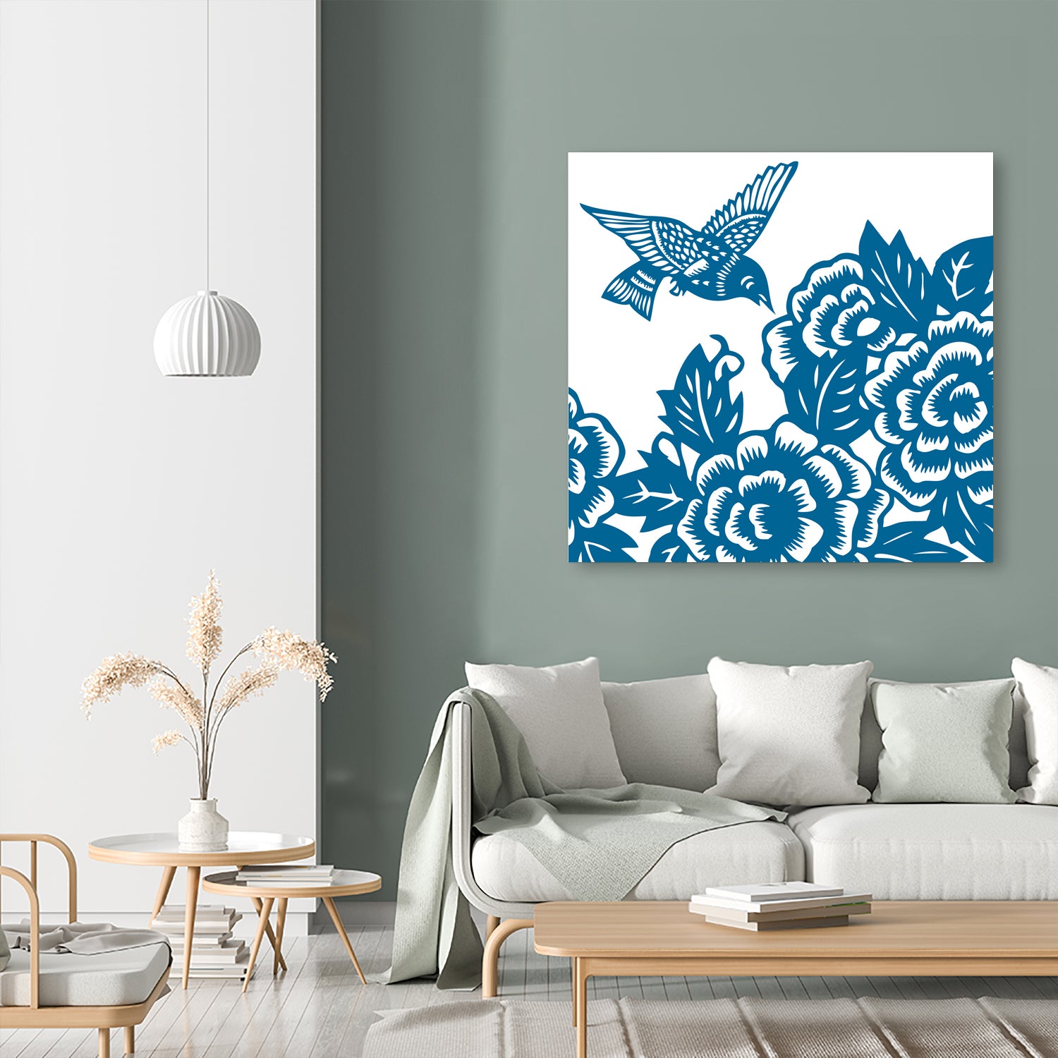HUMMINGBIRD BLUE by Thomas Fernez on GIANT ART - blue digital drawing