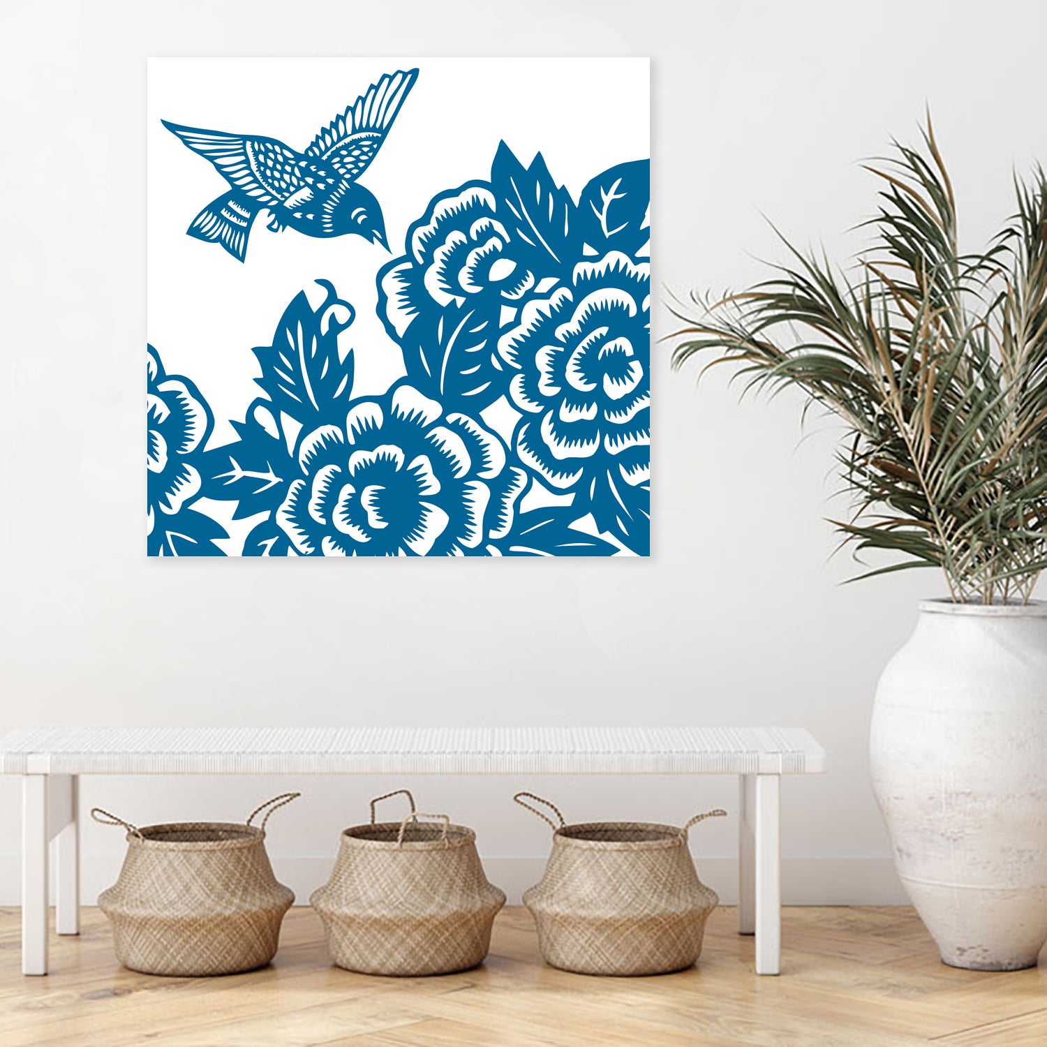 HUMMINGBIRD BLUE by Thomas Fernez on GIANT ART - blue digital drawing