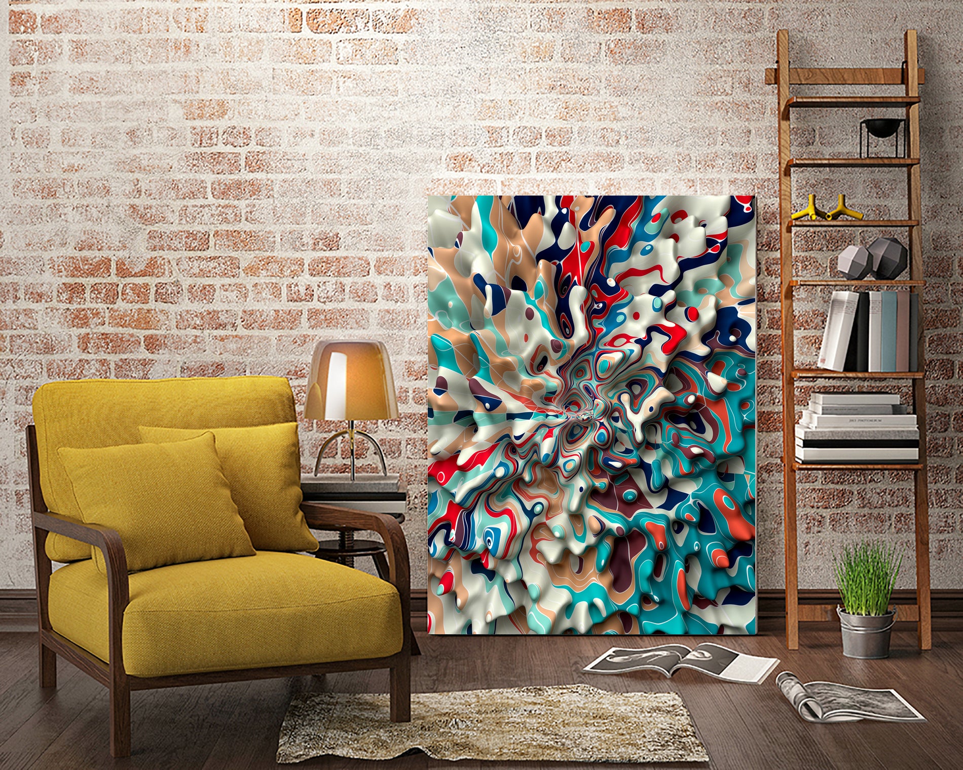 Weird-Surface by Danny Jardim on GIANT ART - blue digital painting