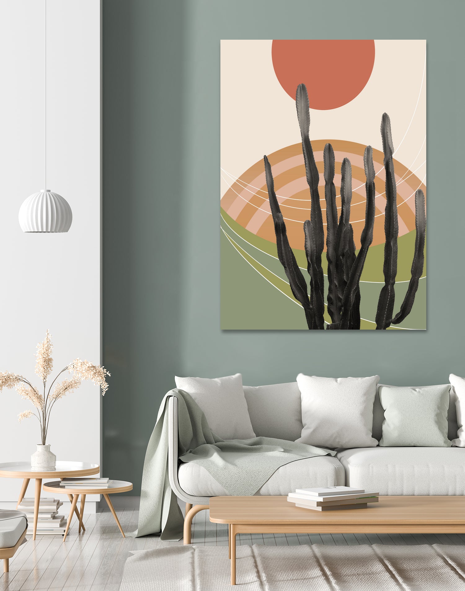 Cactus in the Desert #3 #tropical #wall #art by Anita & Bella Jantz on GIANT ART - orange digital drawing
