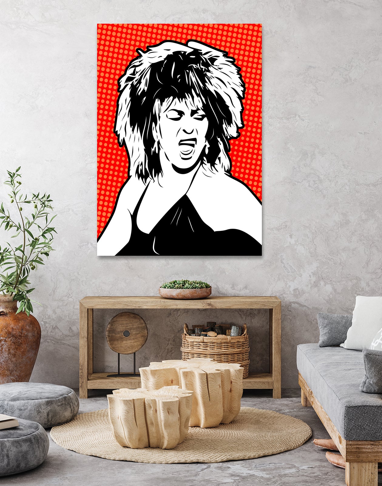 Tina Turner | Pop Art by William Cuccio on GIANT ART - red digital painting