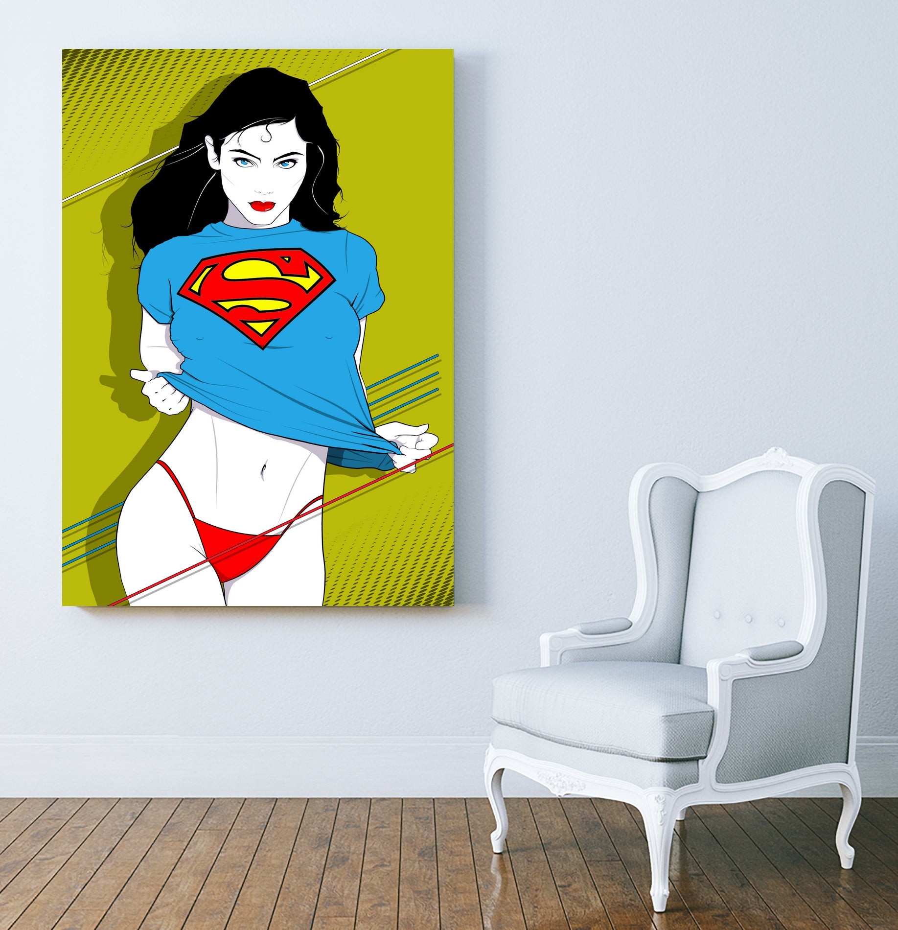 Feelin Super Sexy by Ron Santiano on GIANT ART - blue digital drawing