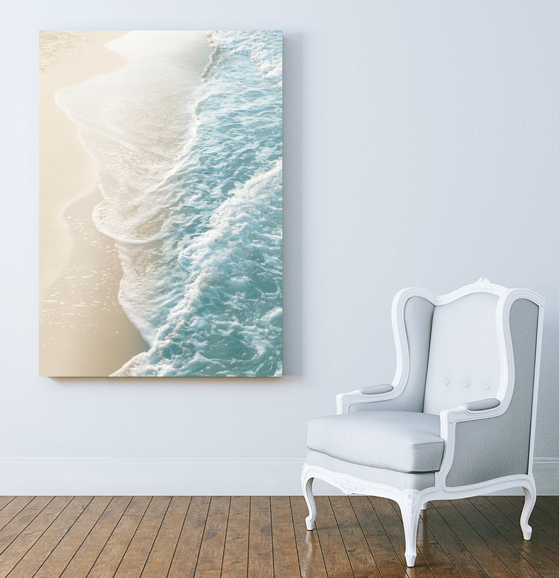 Soft Teal Gold Ocean Dream Waves #1 #water #decor #art by Anita & Bella Jantz on GIANT ART - green photo illustration