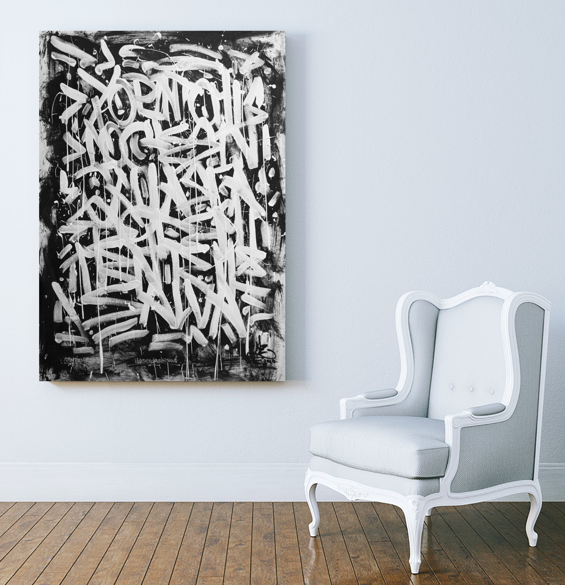 Pinto mis dias con calma by Nozvvu vvu on GIANT ART - black typography