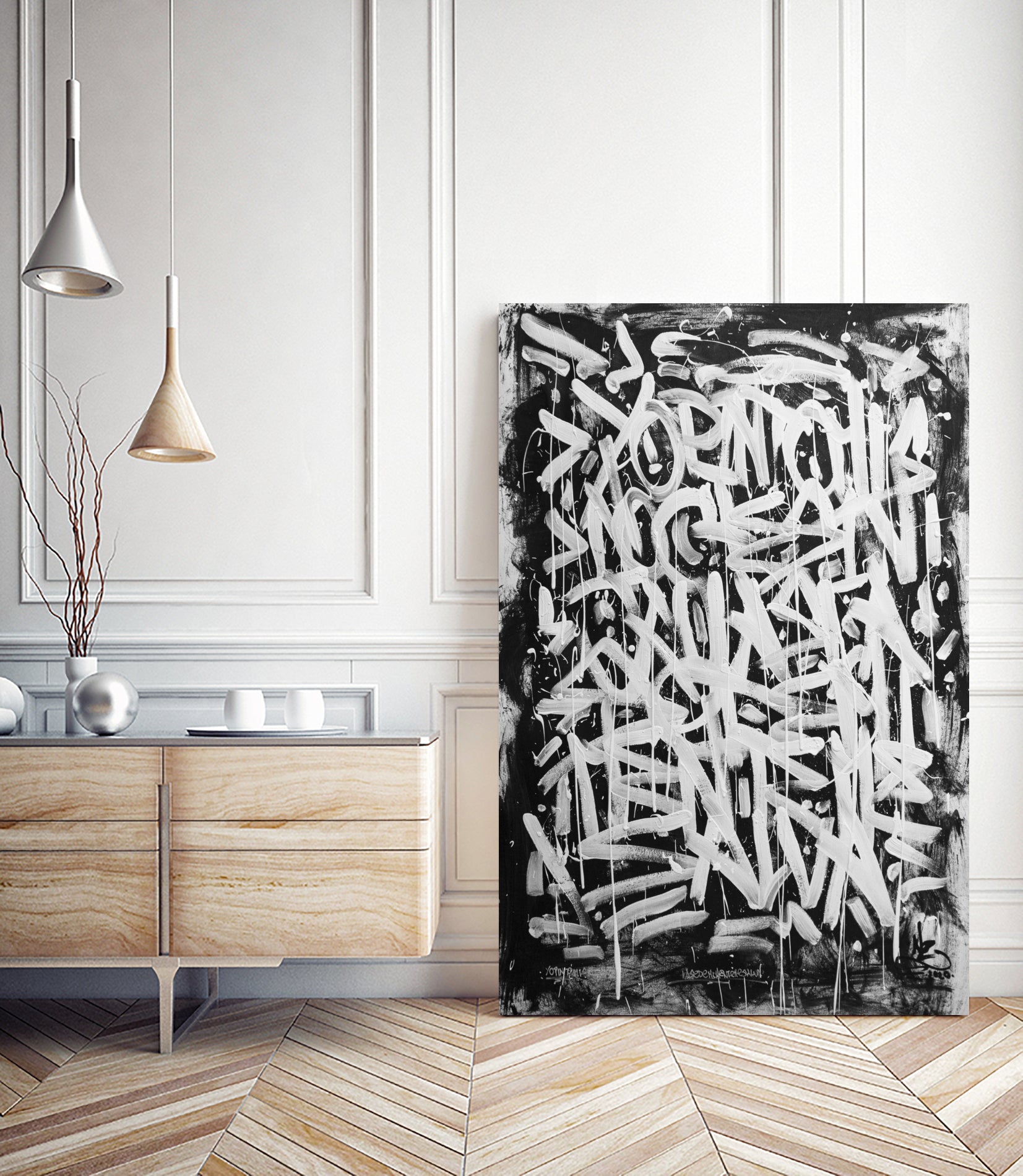 Pinto mis dias con calma by Nozvvu vvu on GIANT ART - black typography