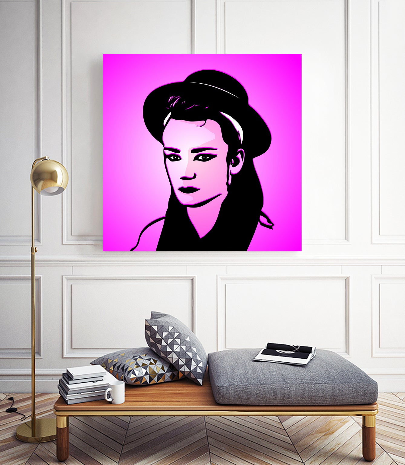 Boy George | Pop Art by William Cuccio on GIANT ART - pink digital painting