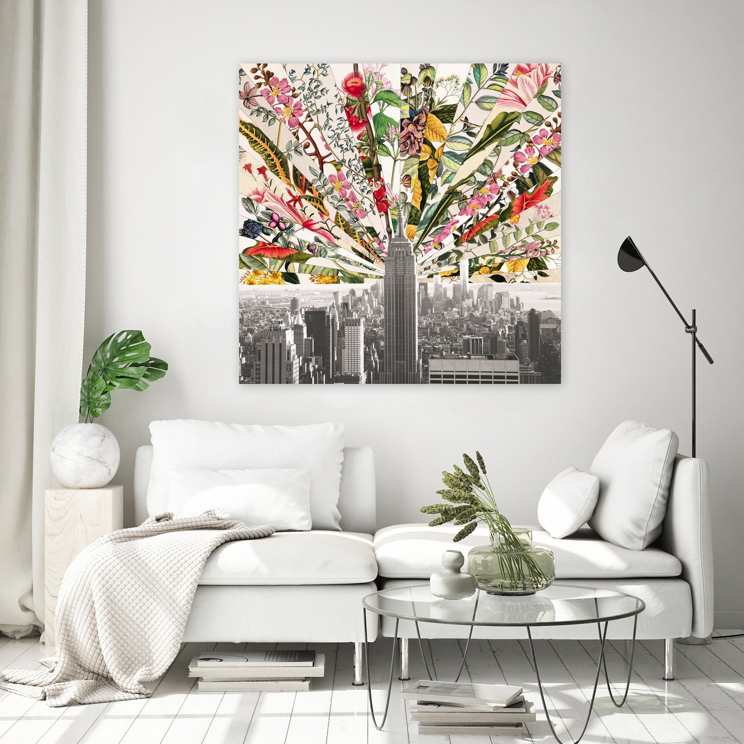 Vintage Blooming New York by Bianca Green on GIANT ART - gray photo manipulation