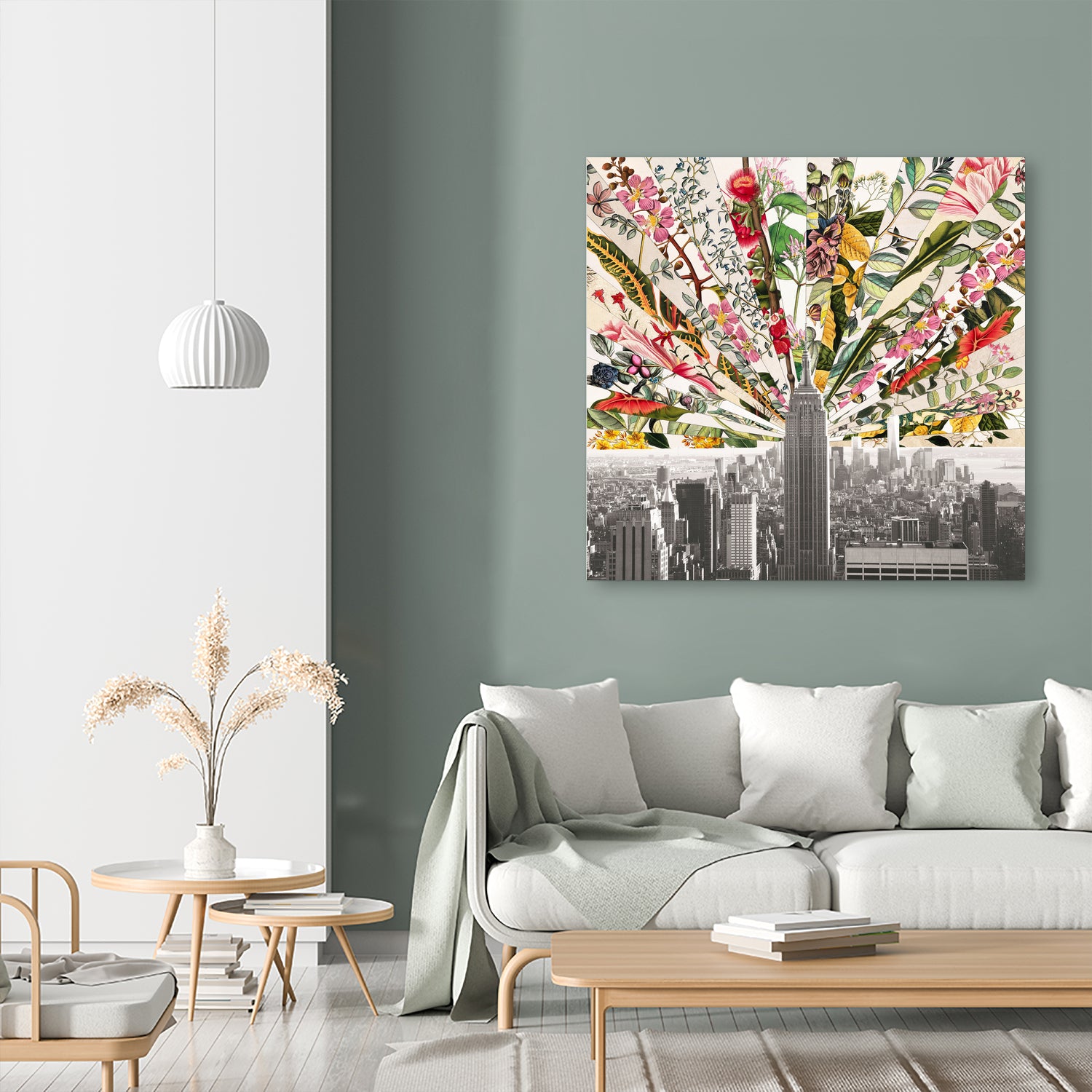 Vintage Blooming New York by Bianca Green on GIANT ART - gray photo manipulation