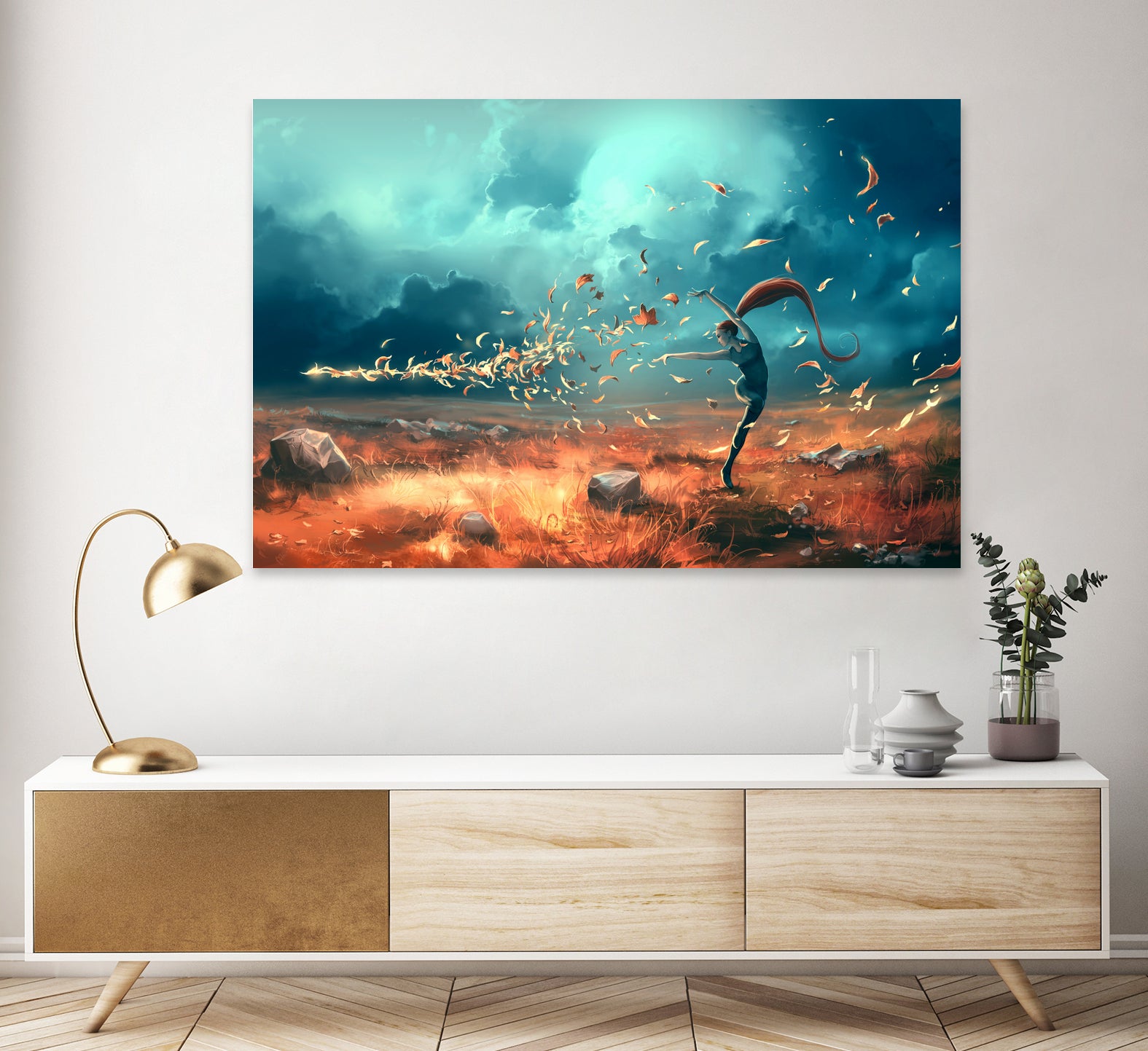 SAGITTARIUS-from-the-Dancing-Zodiac by Cyril Rolando on GIANT ART - orange digital painting