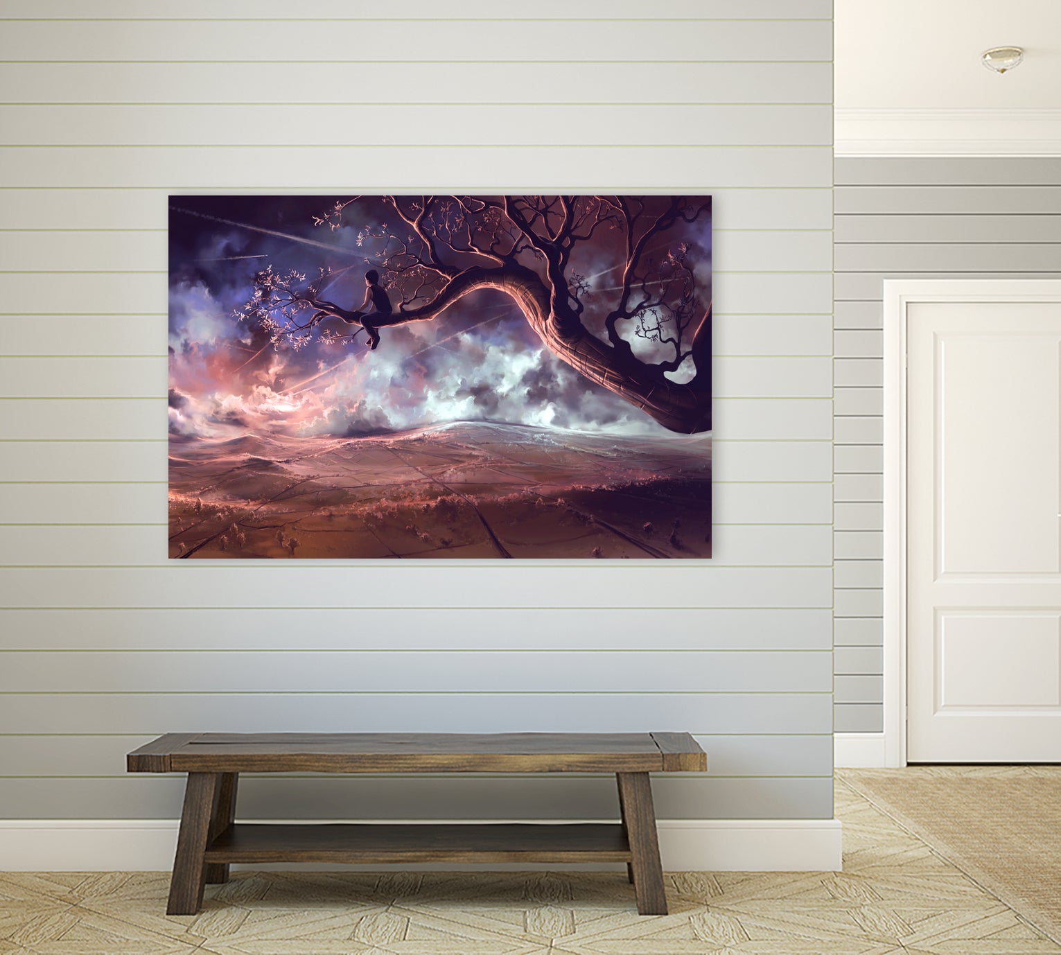 Scars-in-the-sky by Cyril Rolando on GIANT ART - fuchsia digital painting