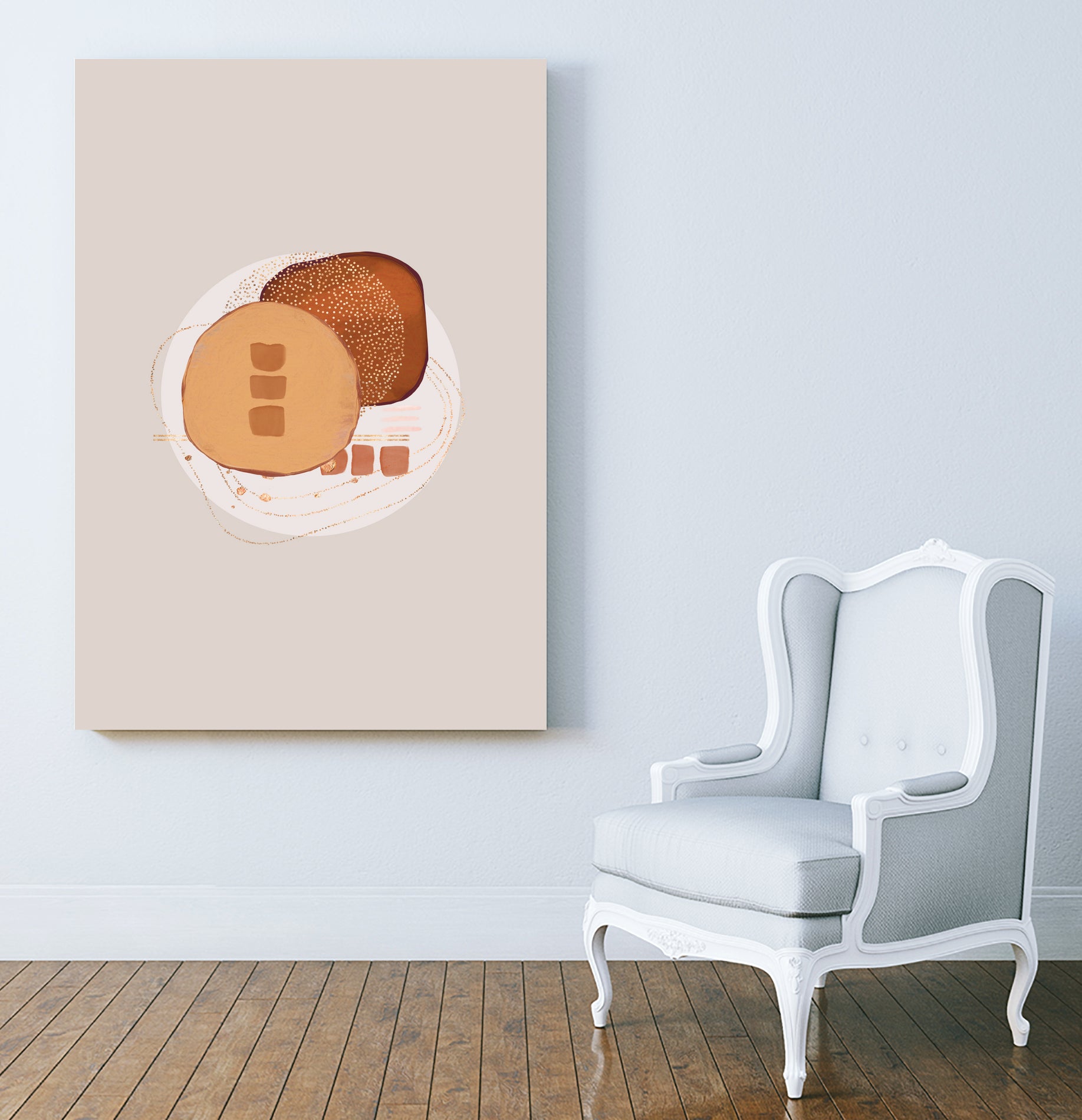 Abstract Paint Study 011 by Studio North on GIANT ART - brown digital painting