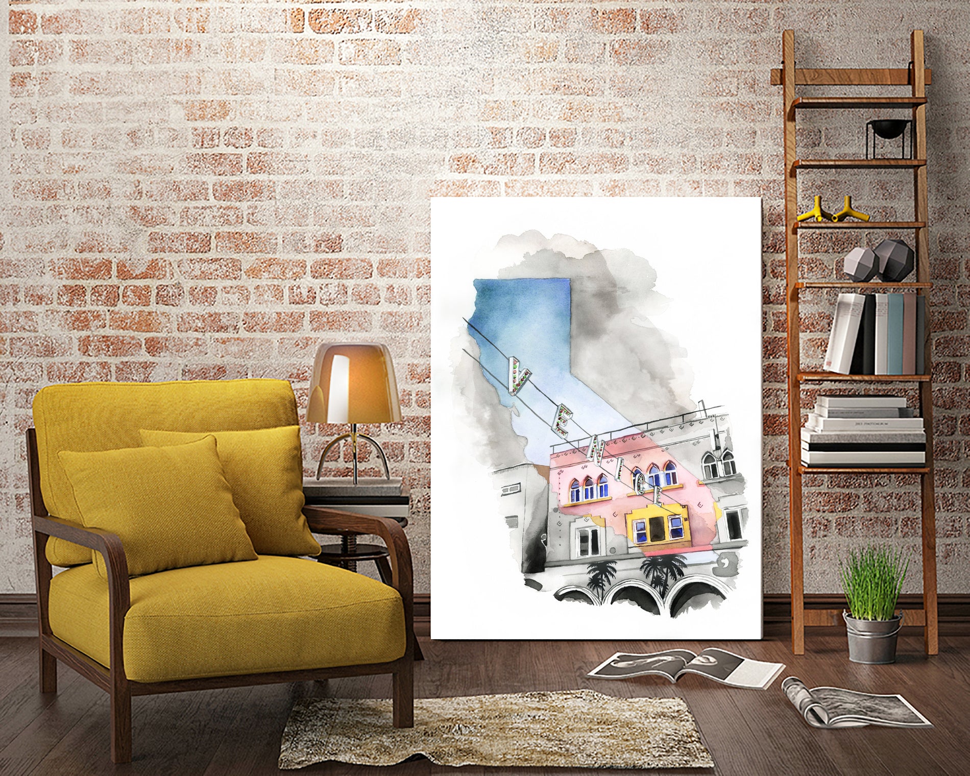 Venice, CA by Heather Perry on GIANT ART - gray mixed media