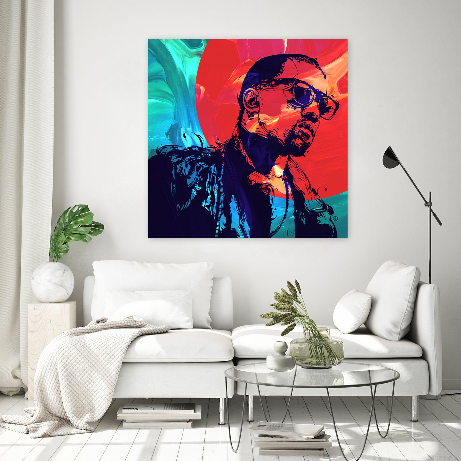 Kanye West by Nikita Abakumov on GIANT ART - red digital painting