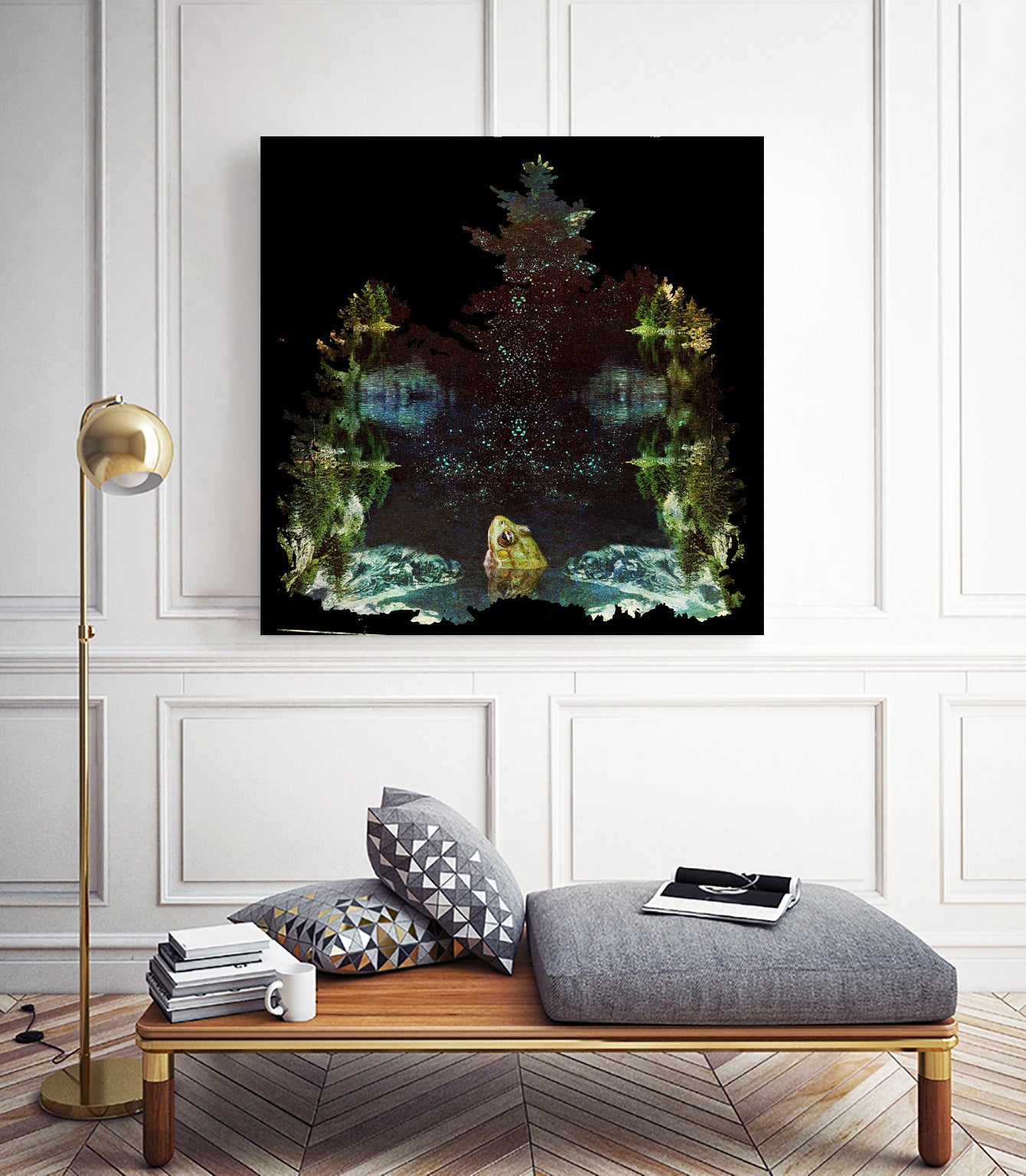 Black River by Linda Luttinger on GIANT ART - green digital painting