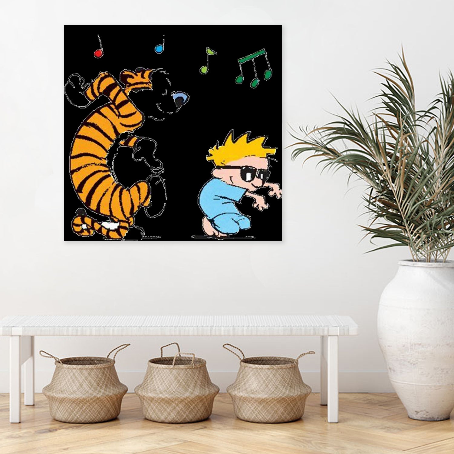 calvin and hobbes by alwan hatim on GIANT ART - white character design