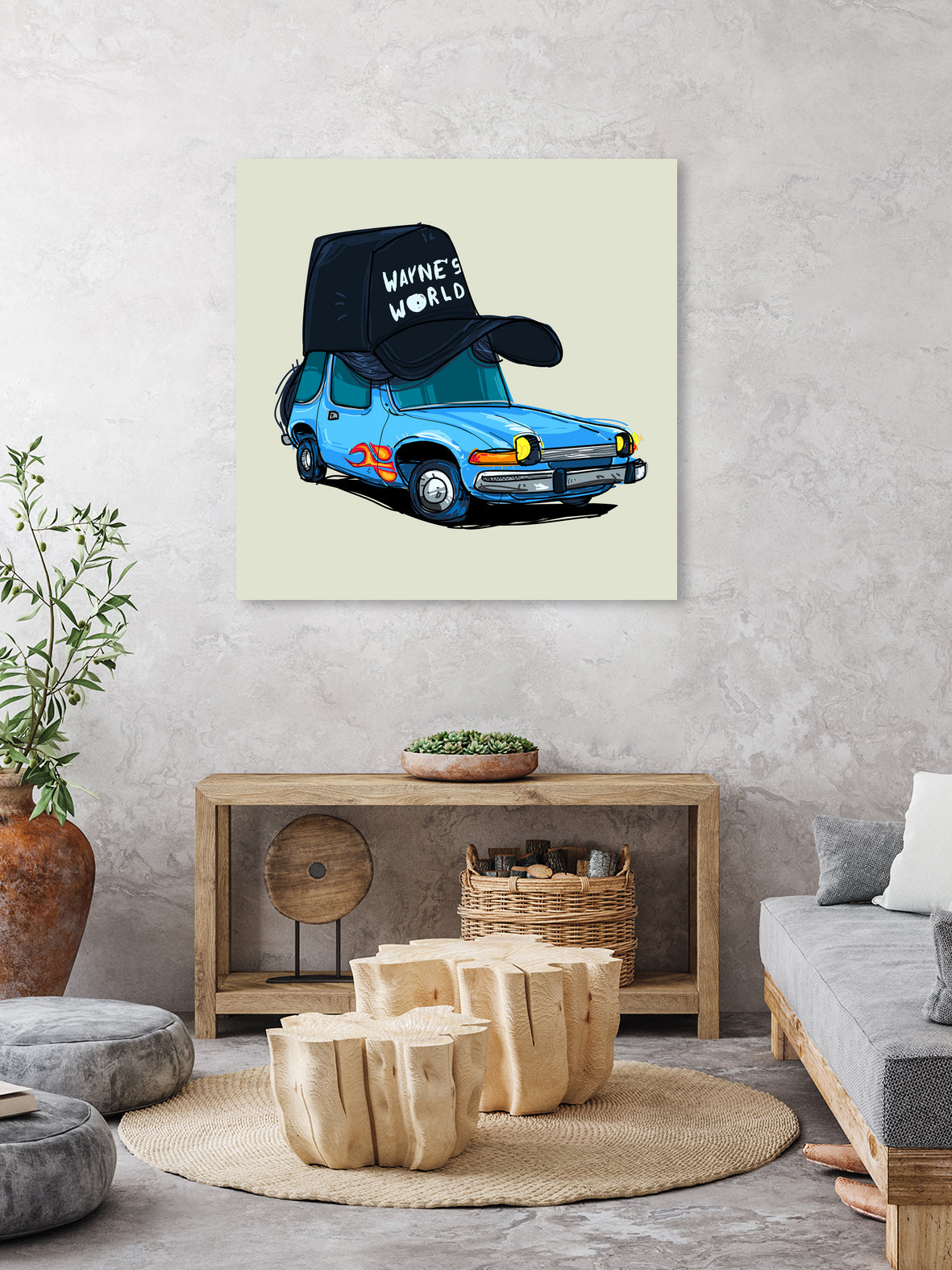 rideOrama wayne´s World by Camilo Suarez on GIANT ART - blue digital painting