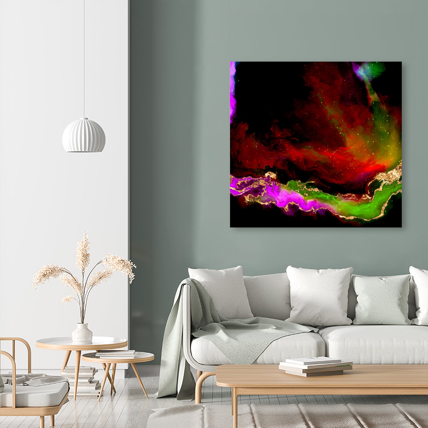 100 Nebulas in Space 120 by Raul Andre Petrasanta on GIANT ART - red digital painting