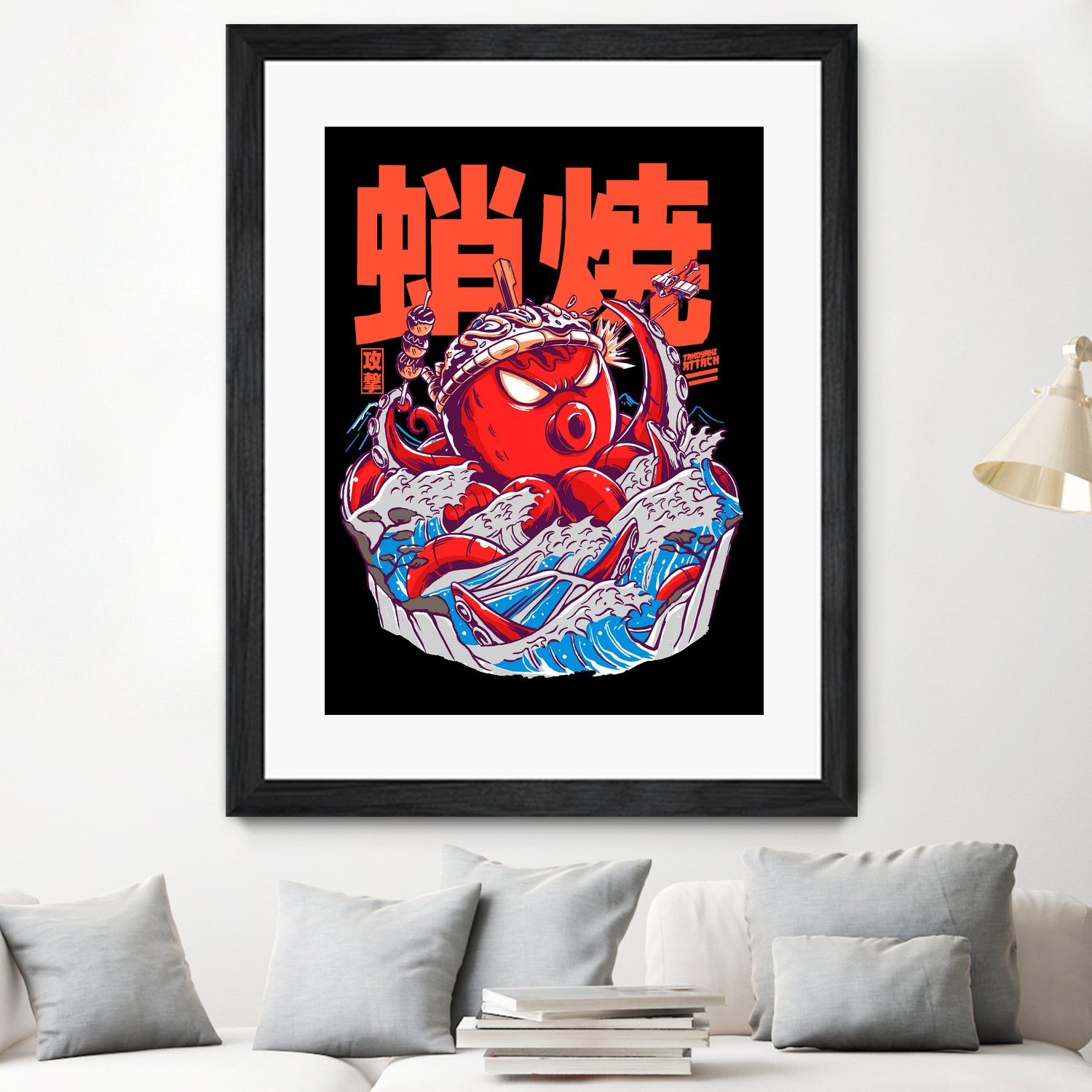 TAKOYAKI ATTACK by Sean R Porter on GIANT ART - black vector illustration