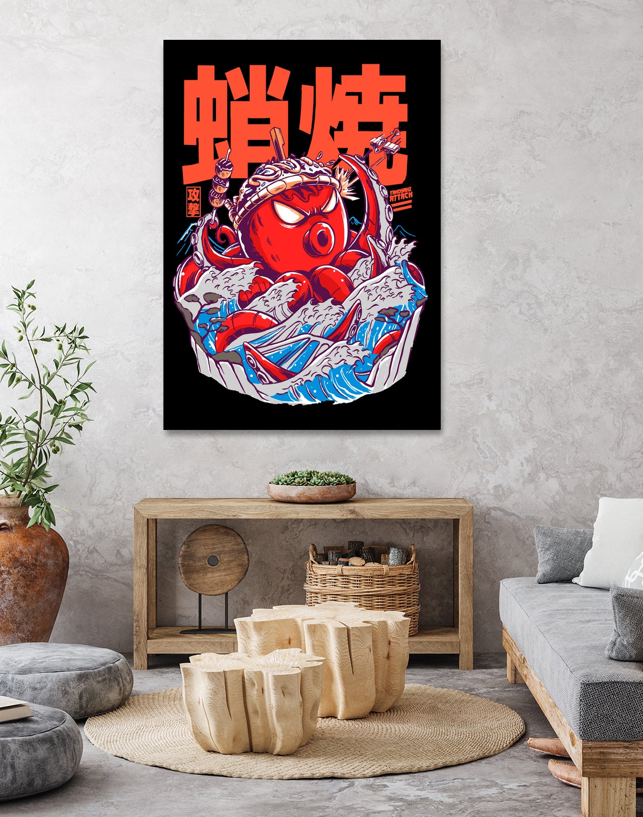 TAKOYAKI ATTACK by Sean R Porter on GIANT ART - black vector illustration