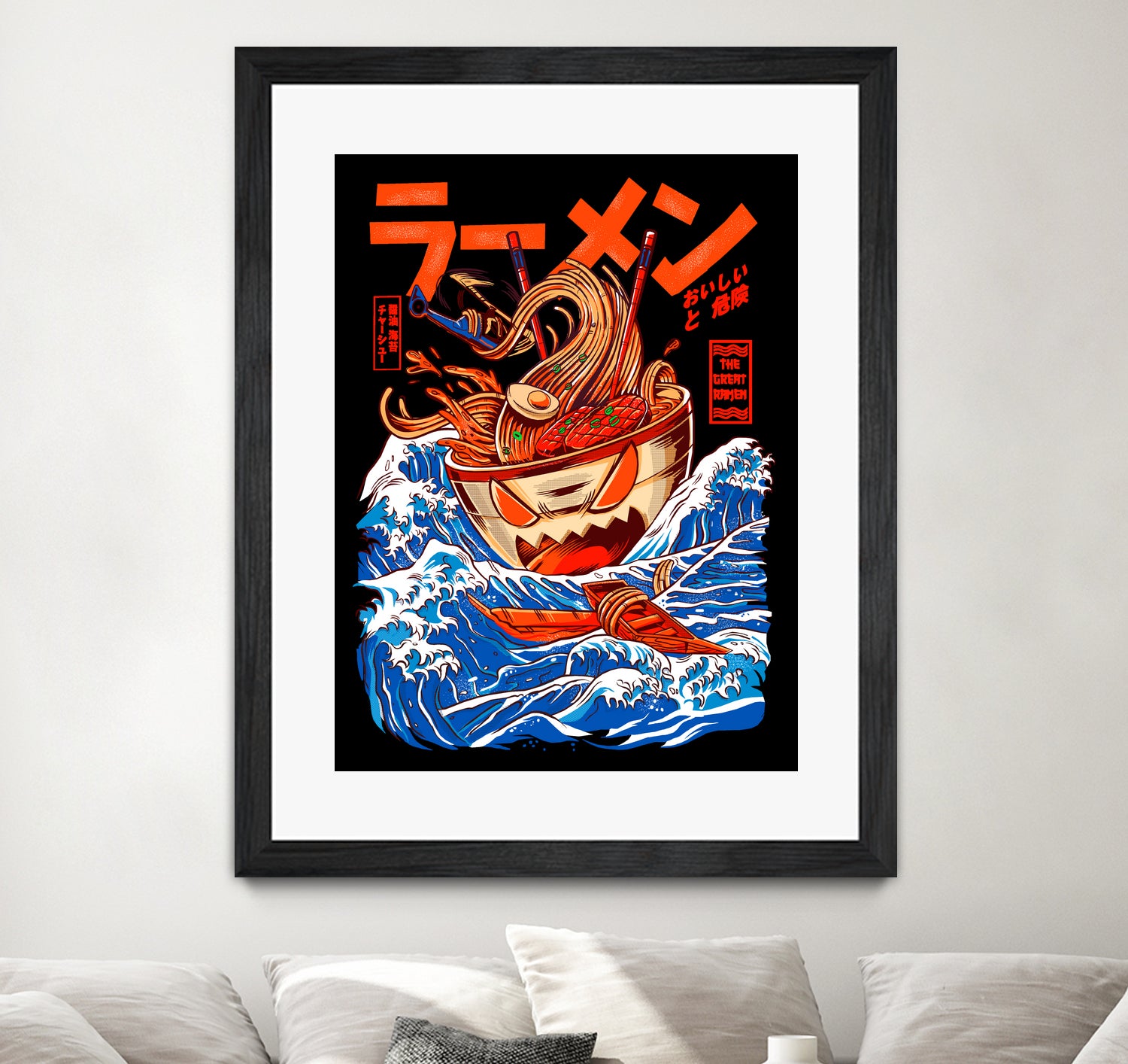 THE GREAT RAMEN OFF KANAGA by Sean R Porter on GIANT ART - white digital drawing