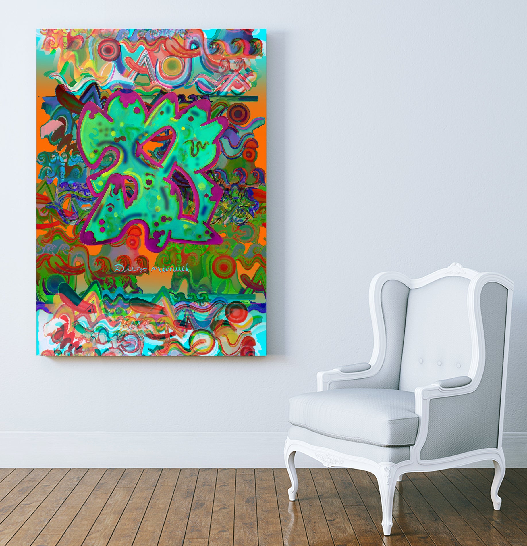 comp-verano-4-2020-and-37-3 by Diego Manuel Rodriguez on GIANT ART - green mixed media