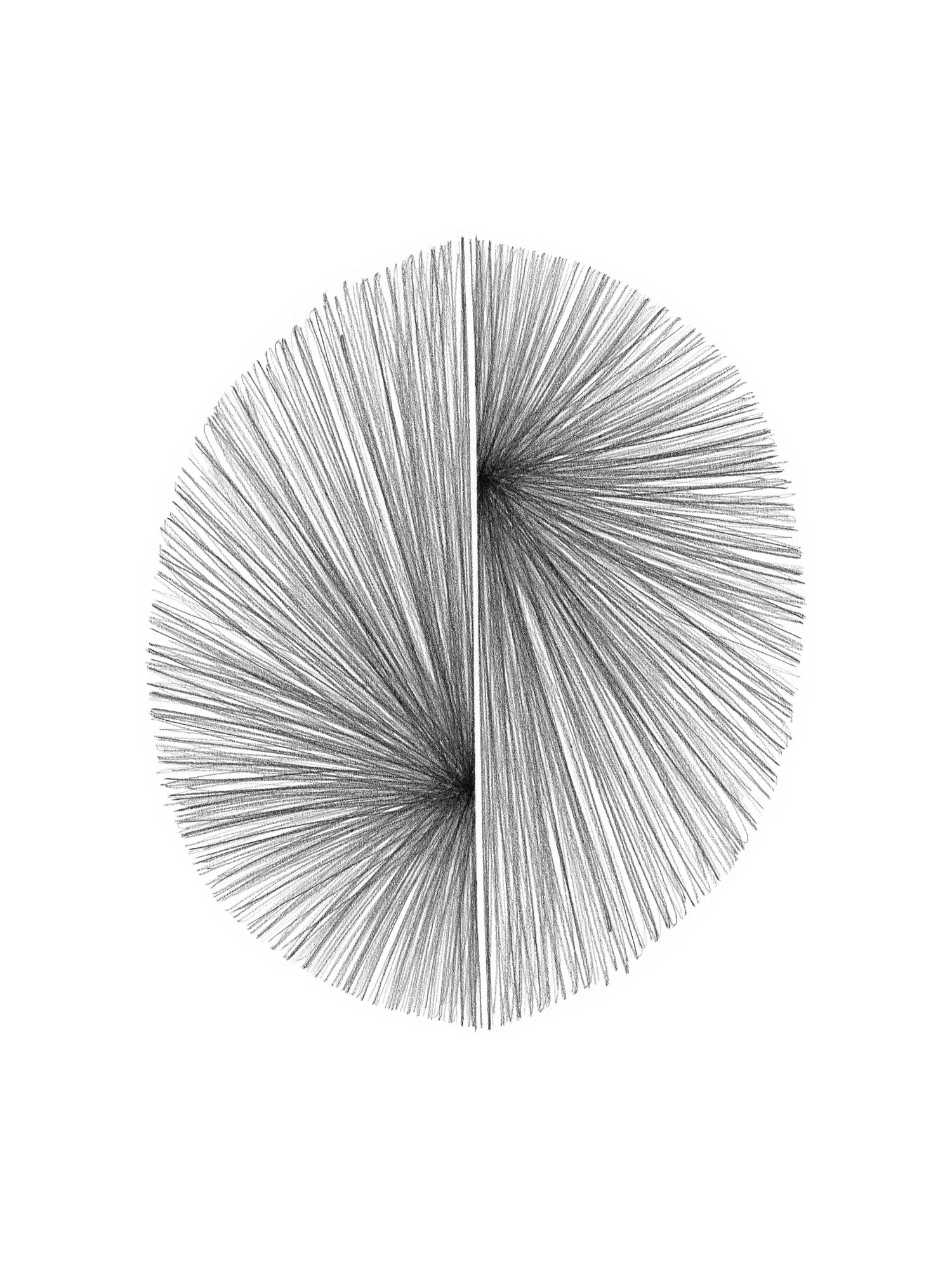 Mid Century Modern Geometric Abstract Circle Line Drawing by Janine Aykens on GIANT ART - gray mixed media