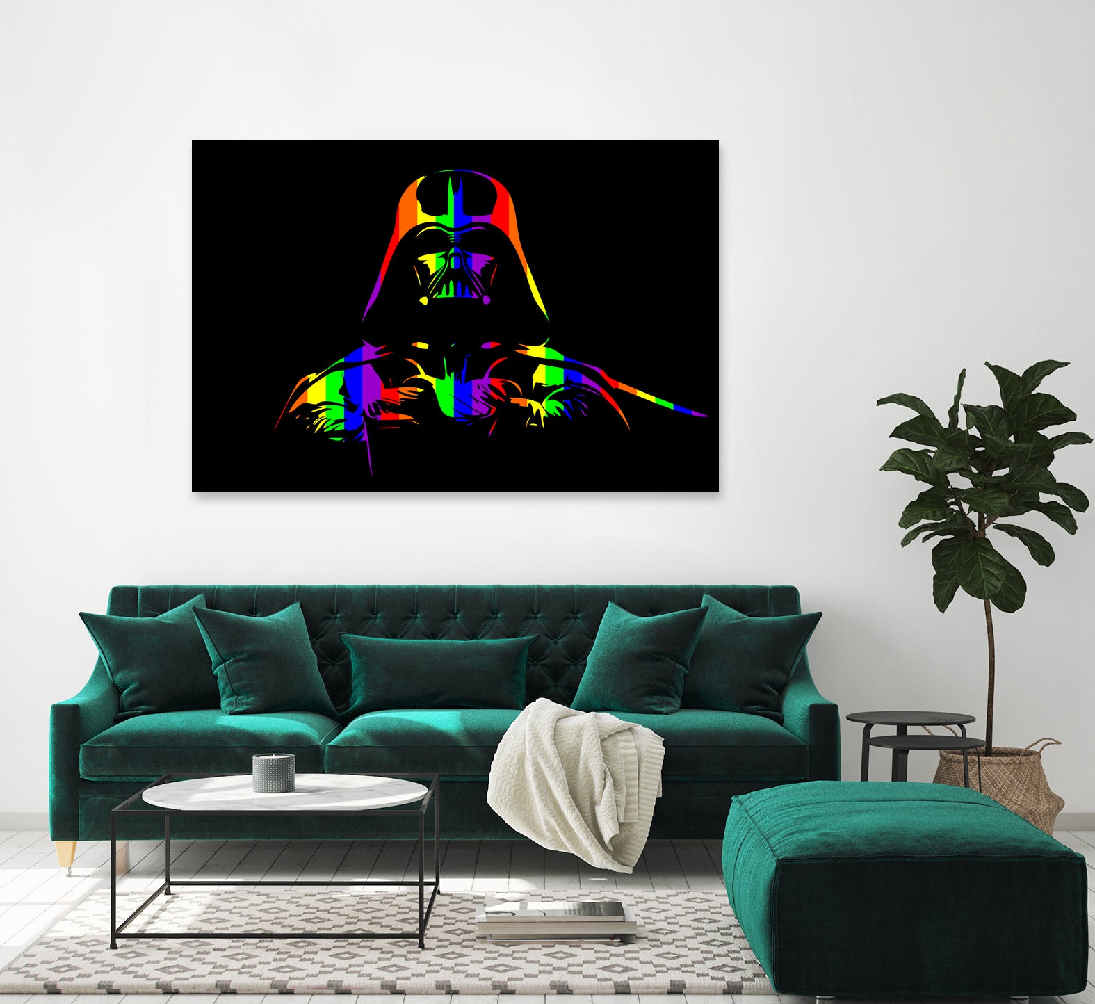 Gay Pride Darth Vader | Pop Art by William Cuccio on GIANT ART - black digital painting