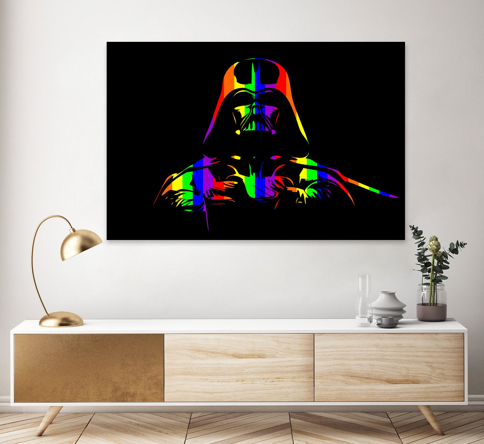 Gay Pride Darth Vader | Pop Art by William Cuccio on GIANT ART - black digital painting
