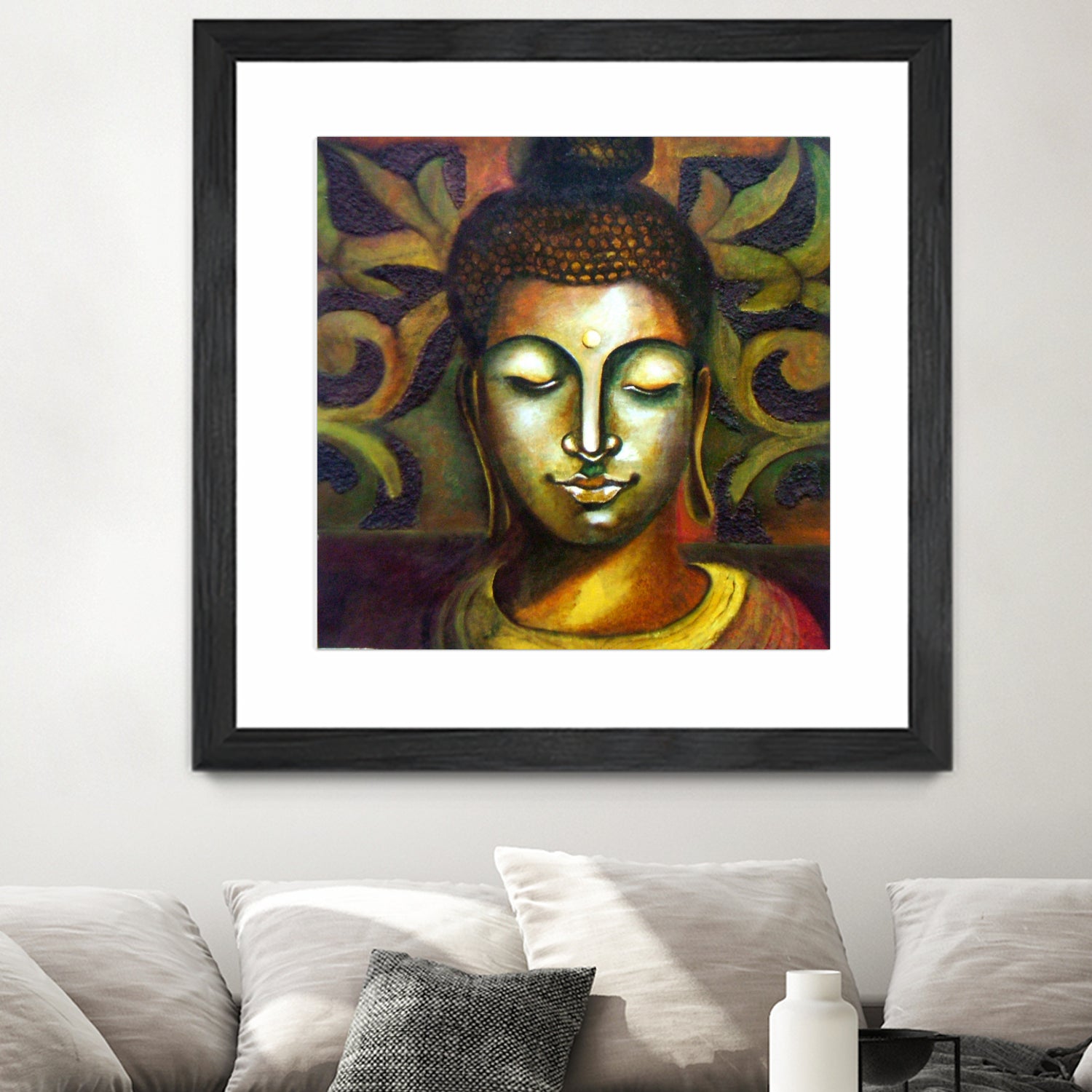 Lord Buddha by Neeraj Mrs Parswal on GIANT ART - brown mixed media
