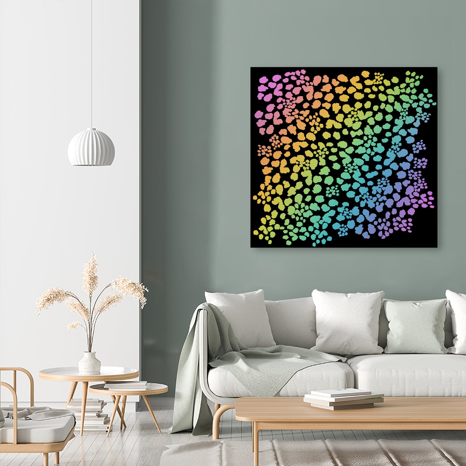 Rainbow Abstract Animal Print by Kelsey Lovelle on GIANT ART - green digital painting