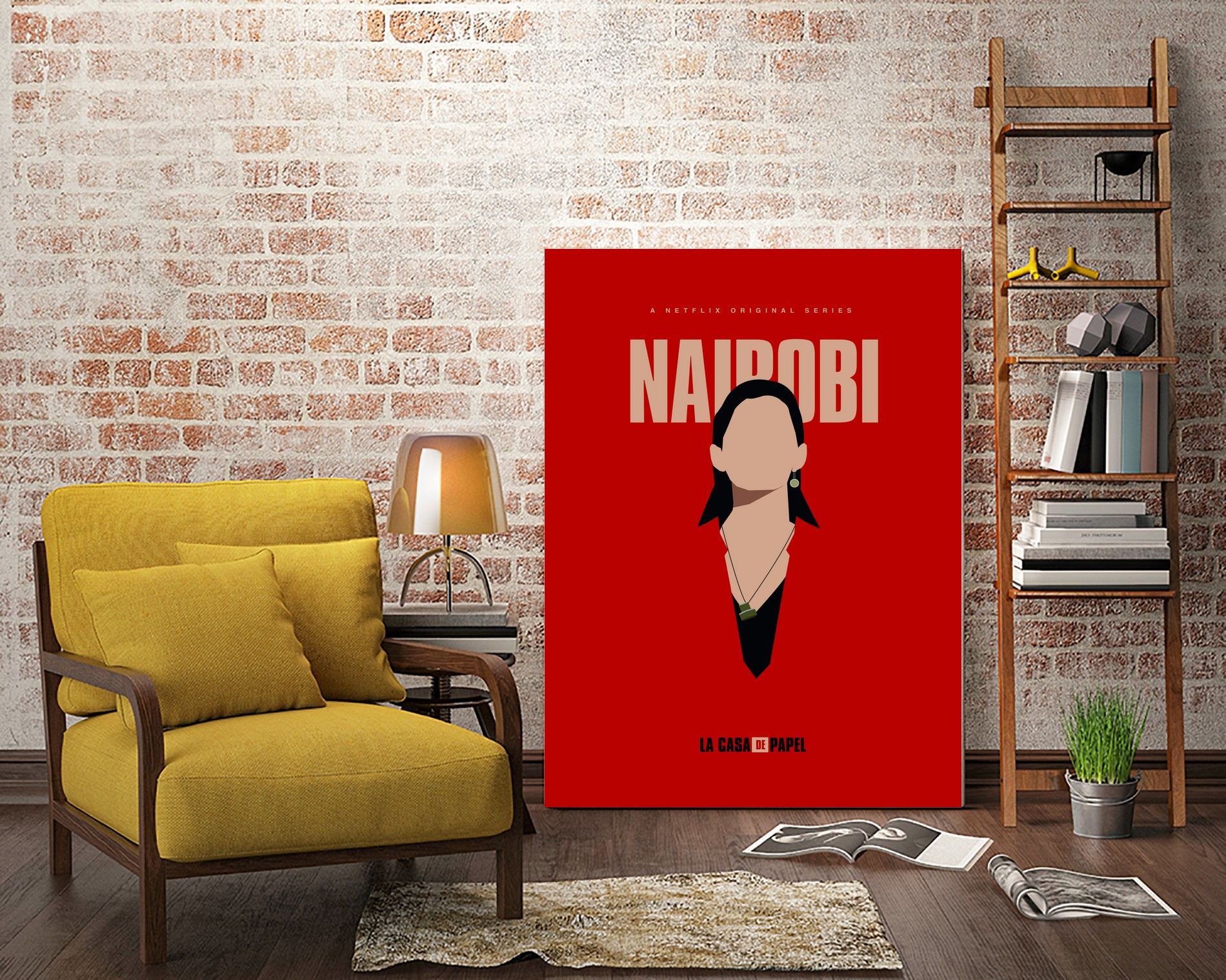 Nairobi art print by Megenta Studio on GIANT ART - red photo illustration