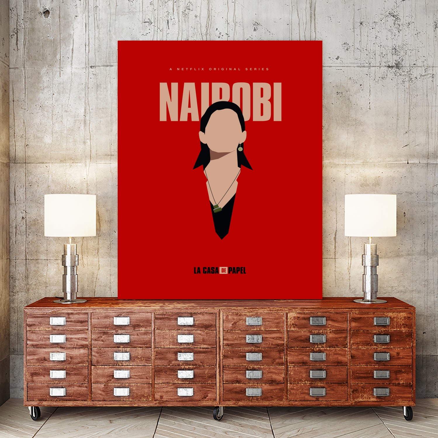 Nairobi art print by Megenta Studio on GIANT ART - red photo illustration