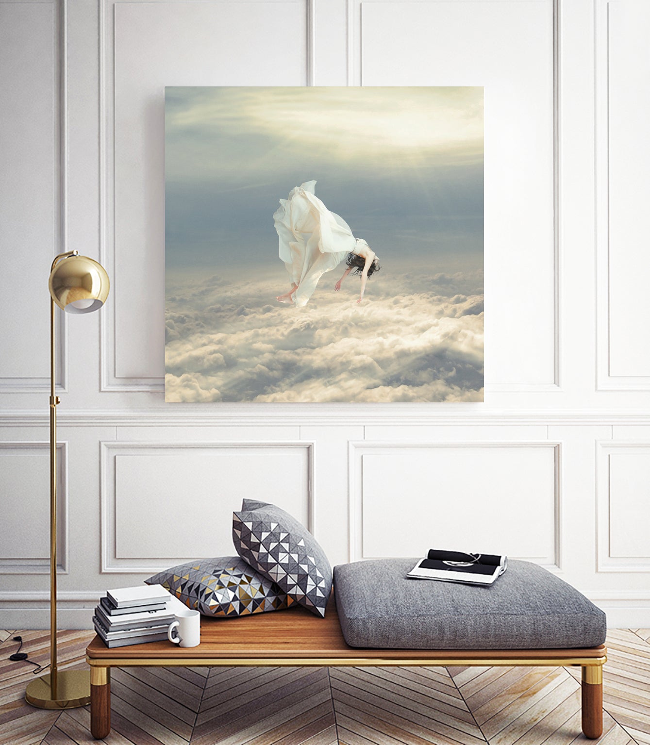 Free Falling Dream by Richard Davis on GIANT ART - yellow digital painting